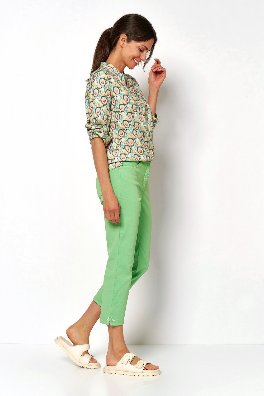 Summery 3/4 pants | Style »be loved« palm green
