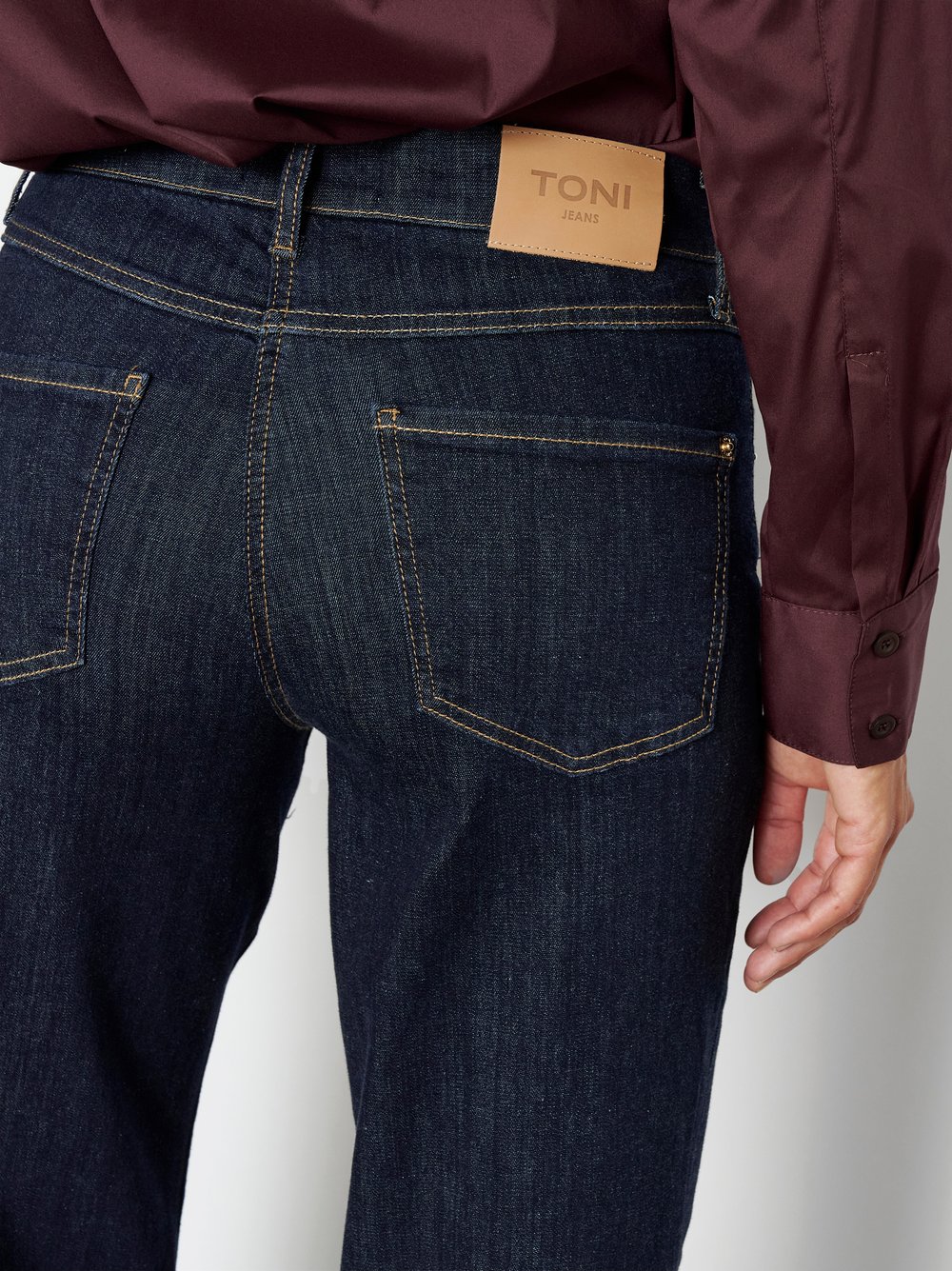Damenjeans Liv Wide in Rinsed Blue, wide-Leg Jeans, zweite Detailansicht