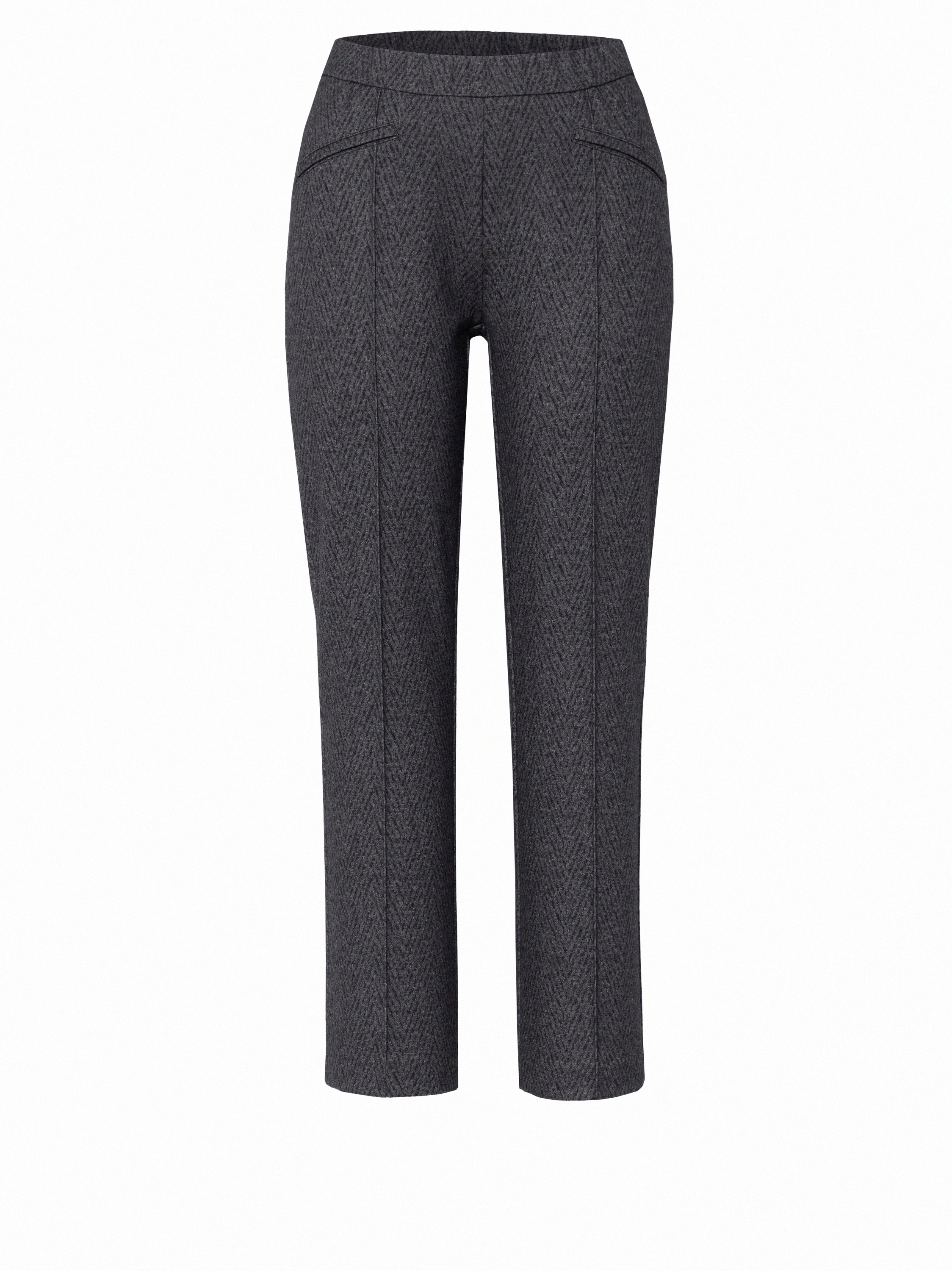 Womens trousers Jenny in Anthracite, 7/8 trousers in herringbone, product view