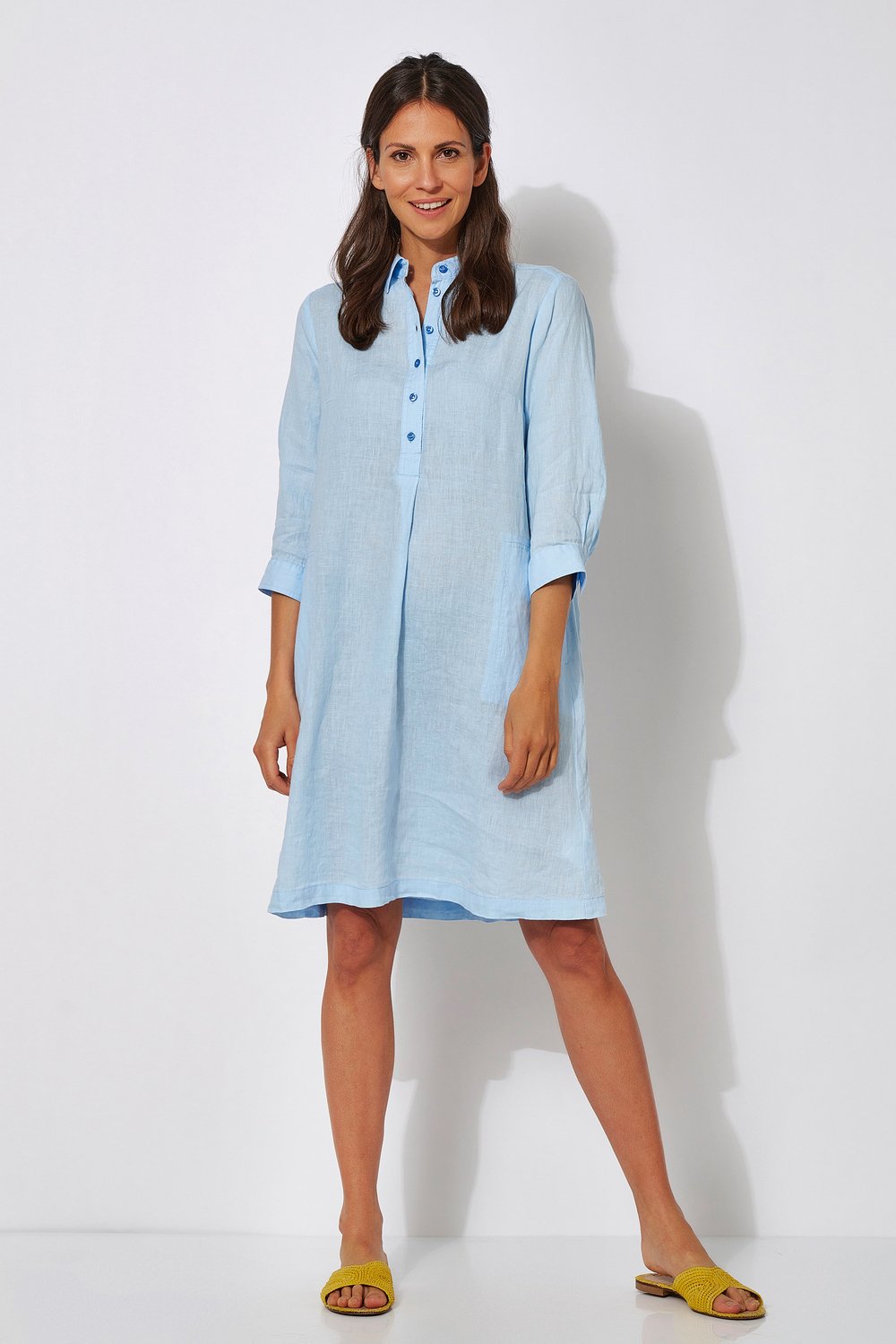 Relaxed linen dress | Style »Aila« soft blue