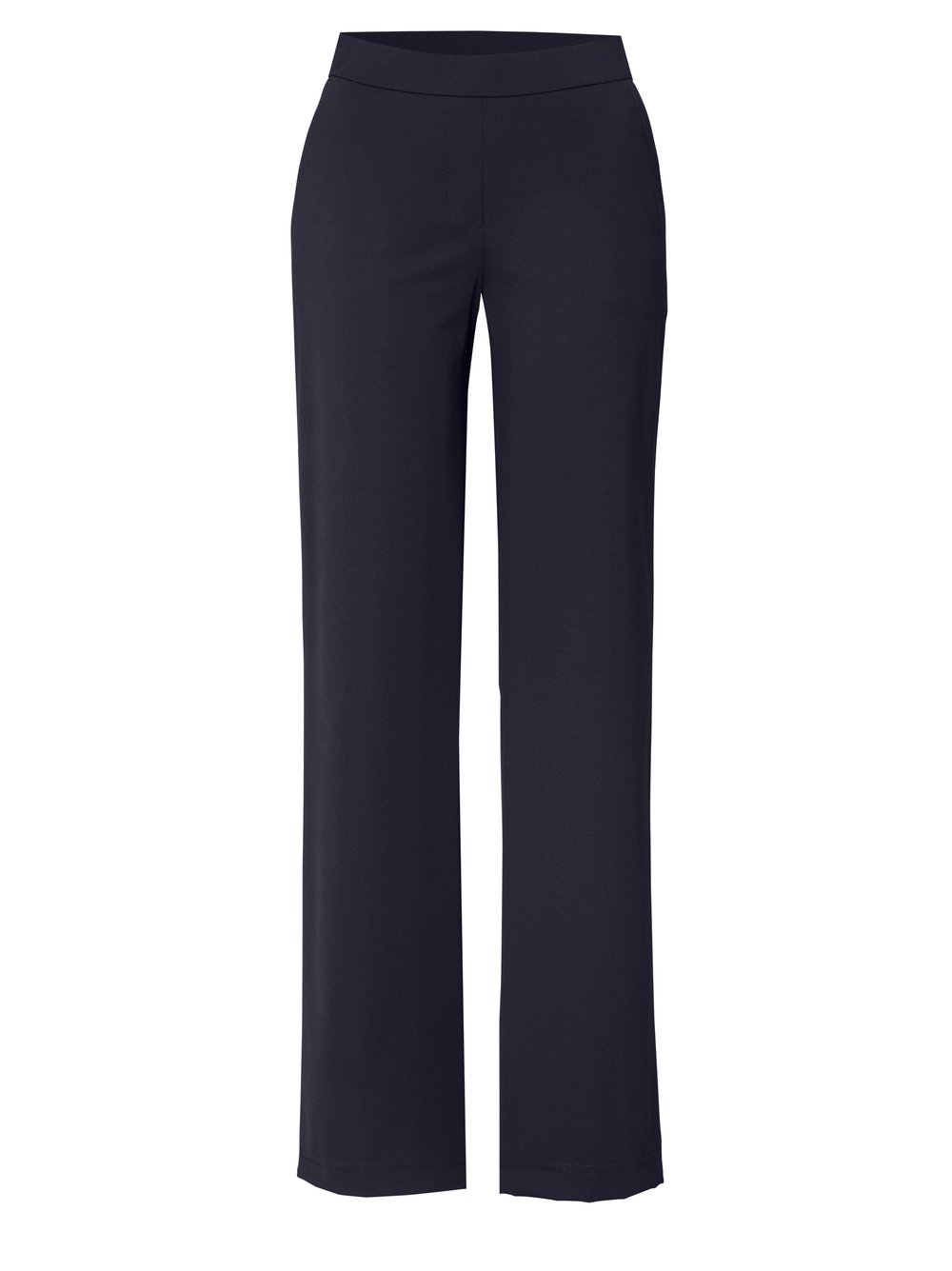 Damenhose Jenny Wide in dark blue, Wide Leg aus glattem Jersey, freigestellte Produktansicht