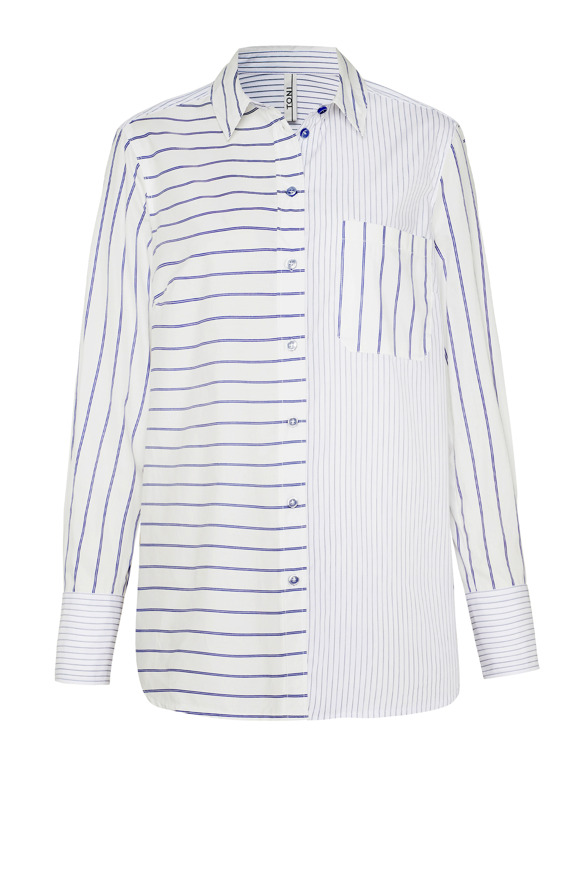 Bluse Alma white/blue Freisteller Bluse Alma white/blue Freisteller