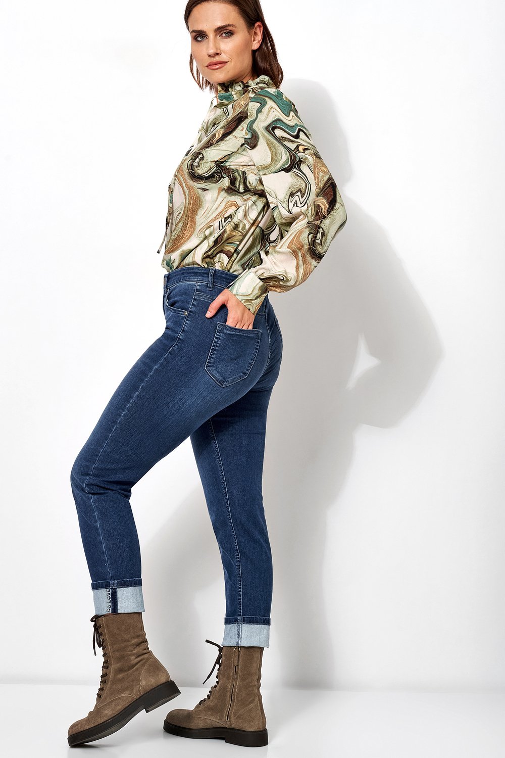 Regular-Fit Jeans zum Krempeln | Style »Liv« mid blue used