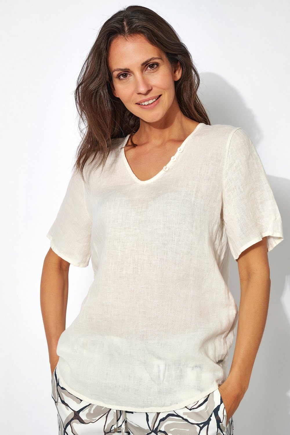 Relaxed linen shirt | Style »Aliya« ecru