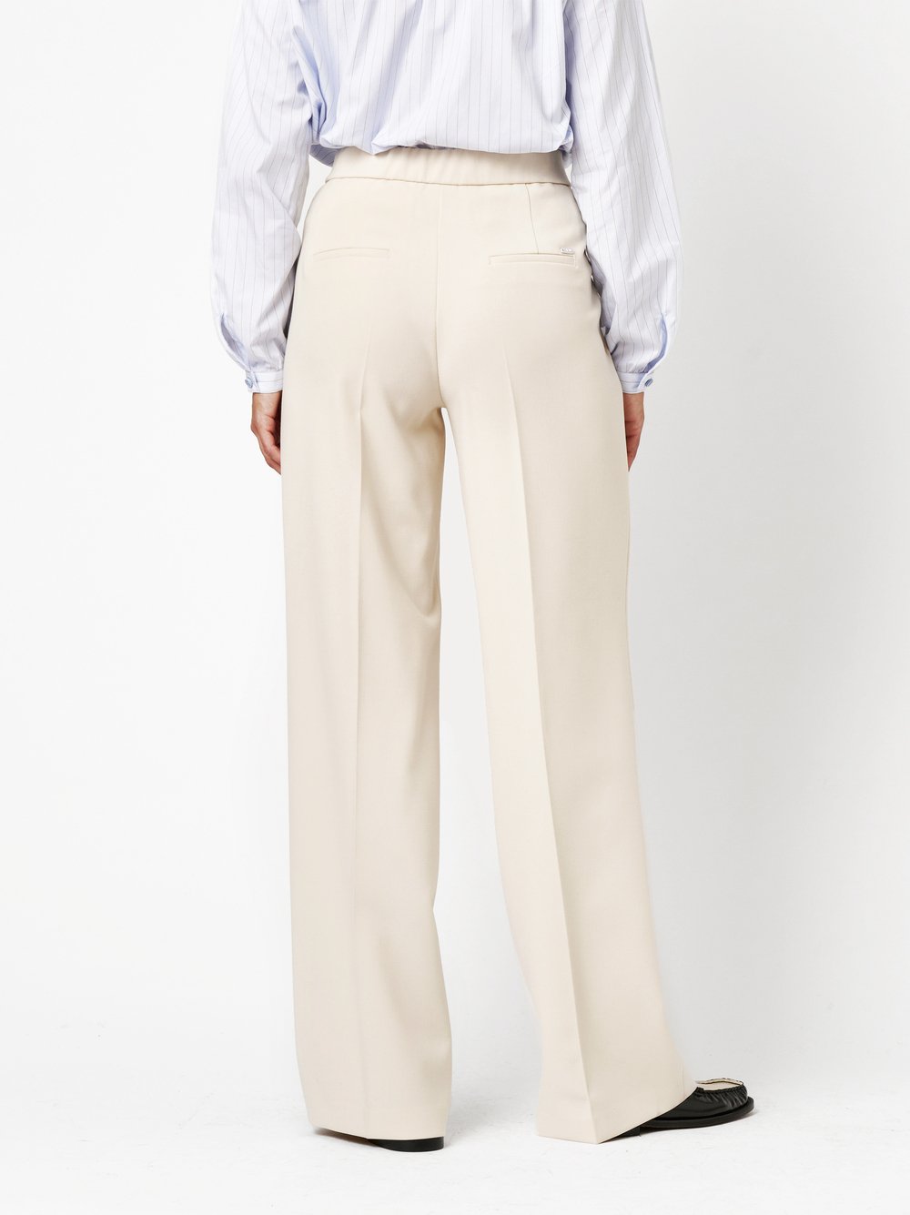 Trousers Luisa light beige rear view