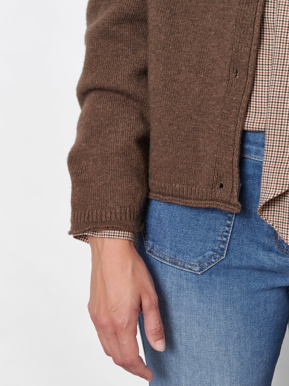 Feinstrickcardigan mit Kaschmir | Style »Holy« Braun
