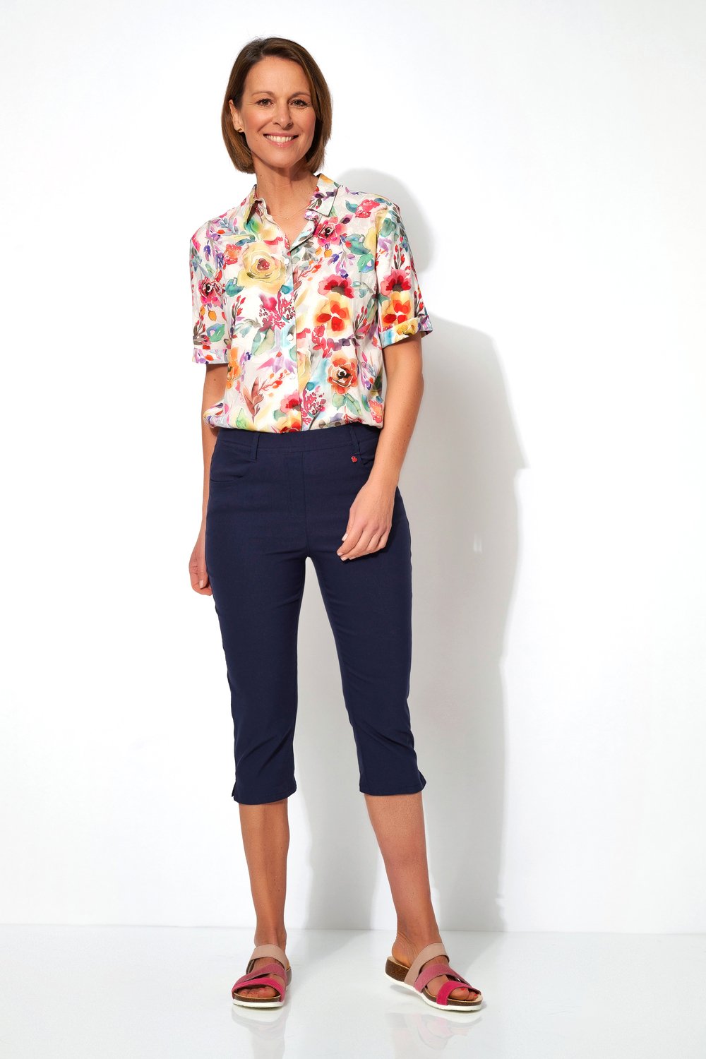 Caprihose in Slim-Fit | Style »Alice« Marine