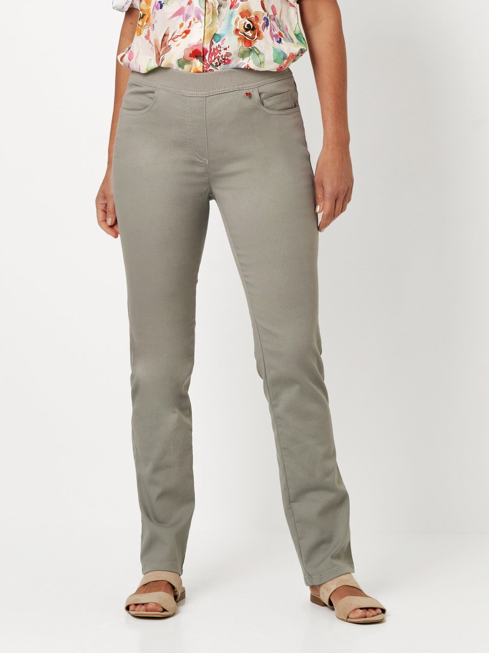 Trousers My Darling light khaki front view Trousers My Darling light khaki front view