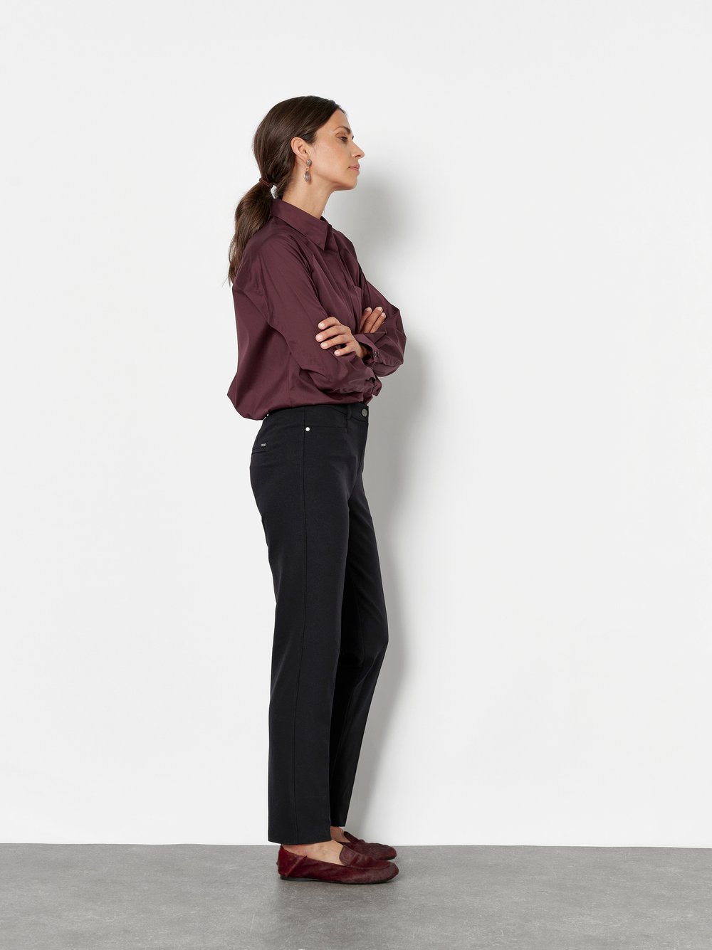 Tailoring-Hose mit Bügelfalten | Style »Jenny Smart« Schwarz