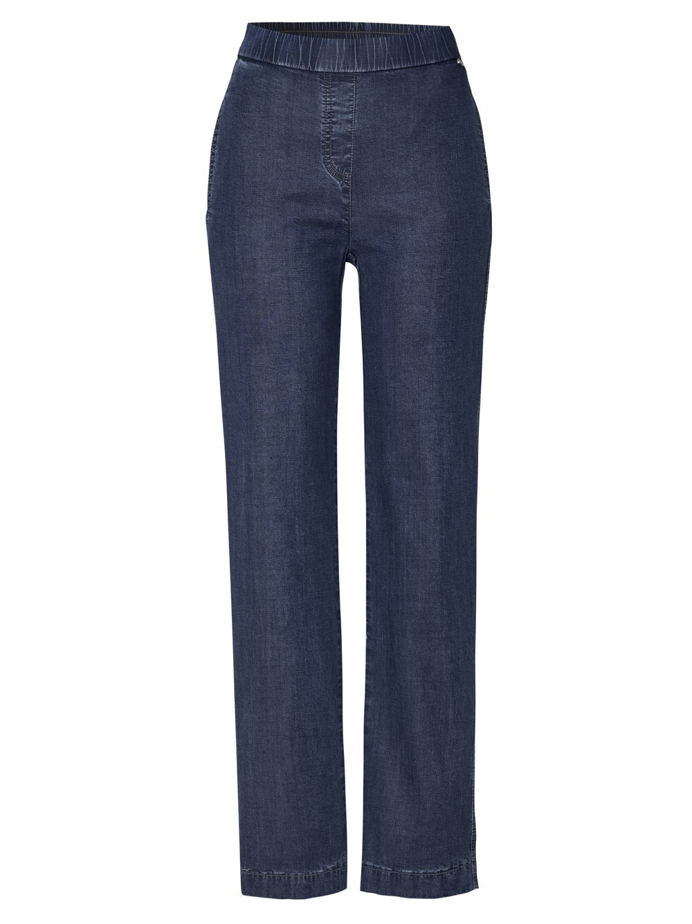 Damenjeans Scarlet Wide in blue, Figurumspielende Sommerjeans, freigestellte Produktansicht