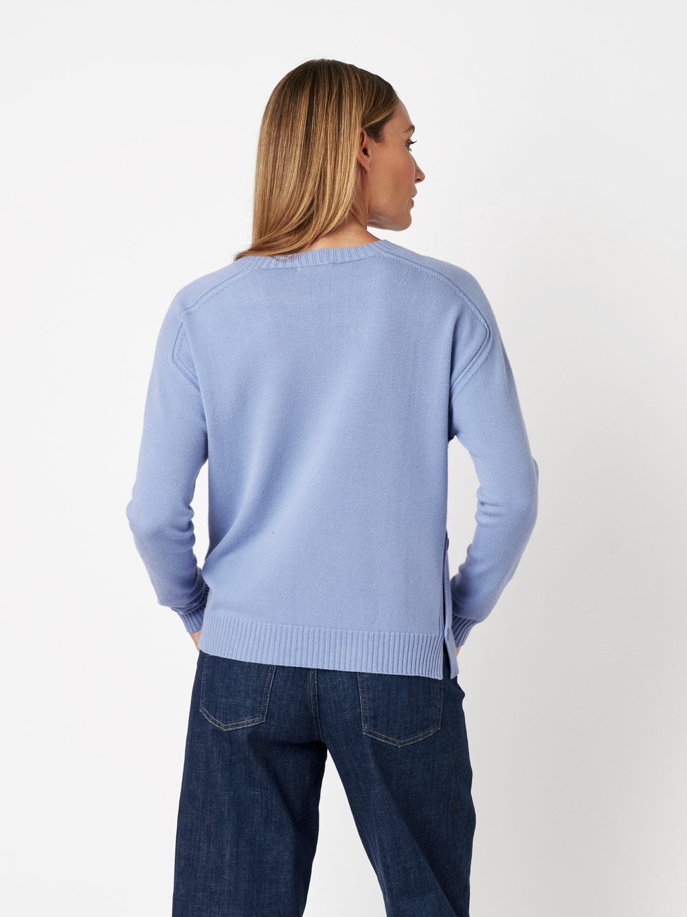 Pullover Ginette powder blue Rueckansicht Pullover Ginette powder blue Rueckansicht