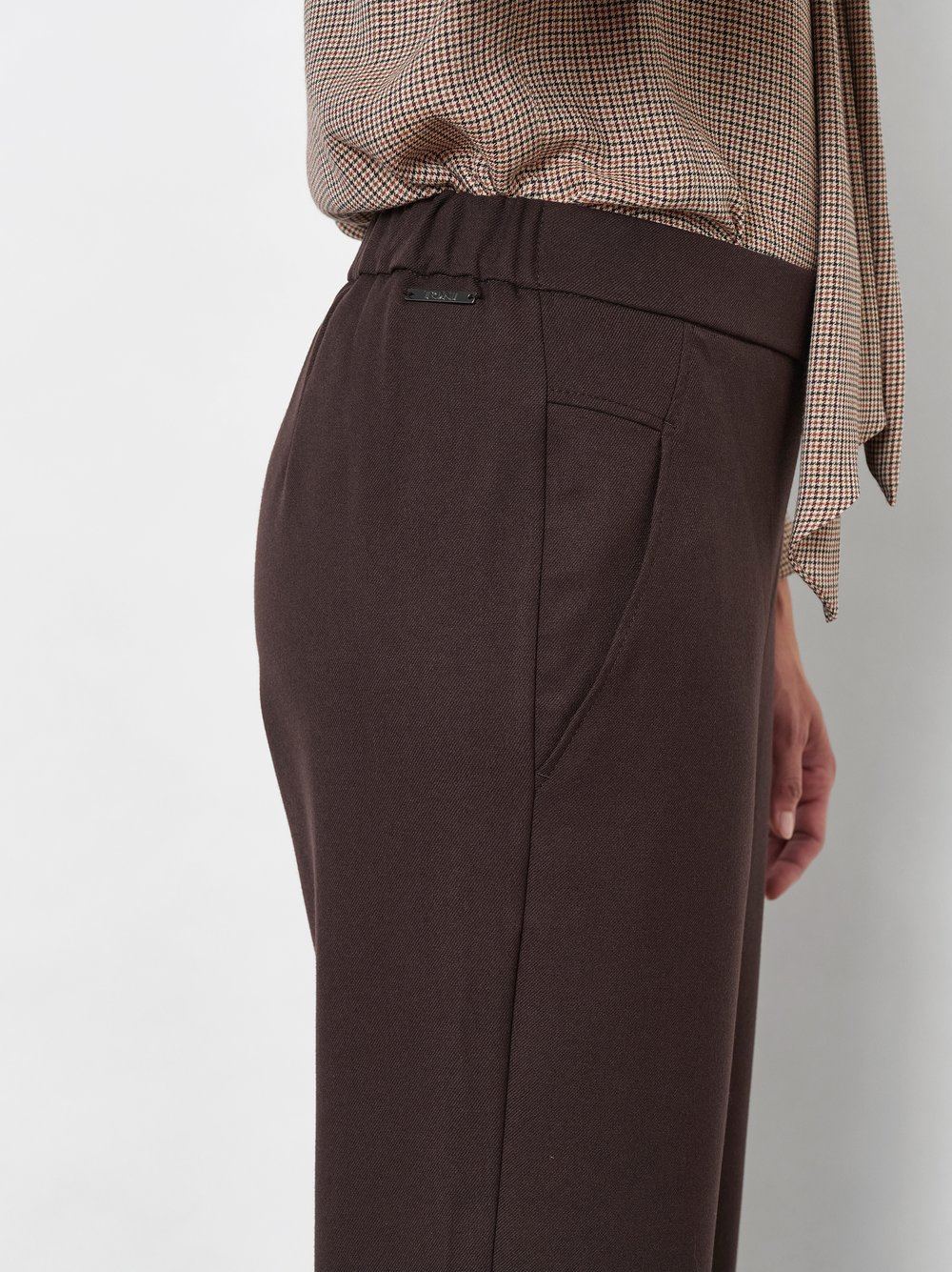 Weite 7/8-Hose aus Gabardine | Style »Sue 7/8« Dunkelbraun