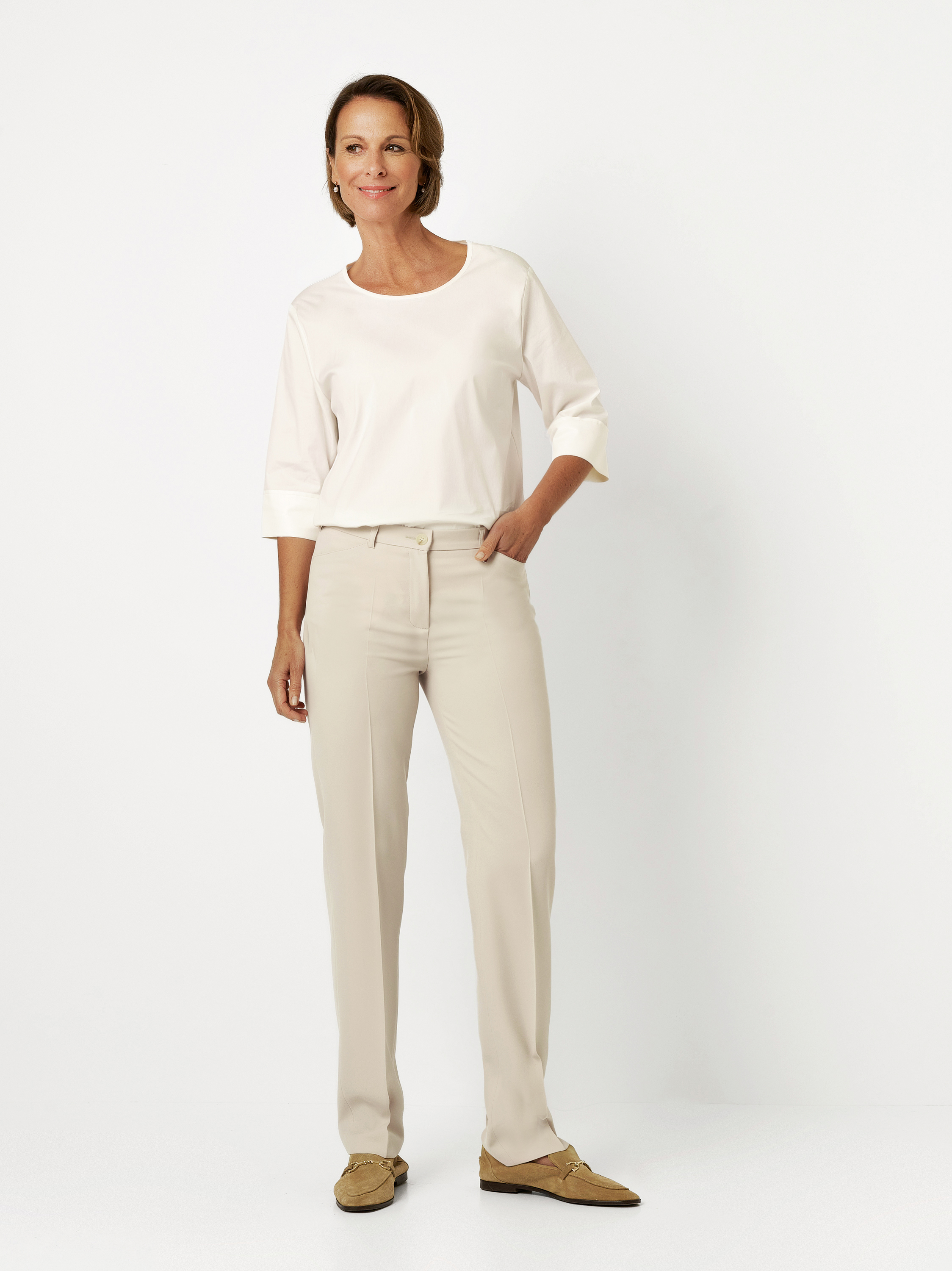 Hose Steffi beige Outfitansicht Hose Steffi beige Outfitansicht