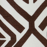 Color swatch of blouse in dark brown / offwhite
