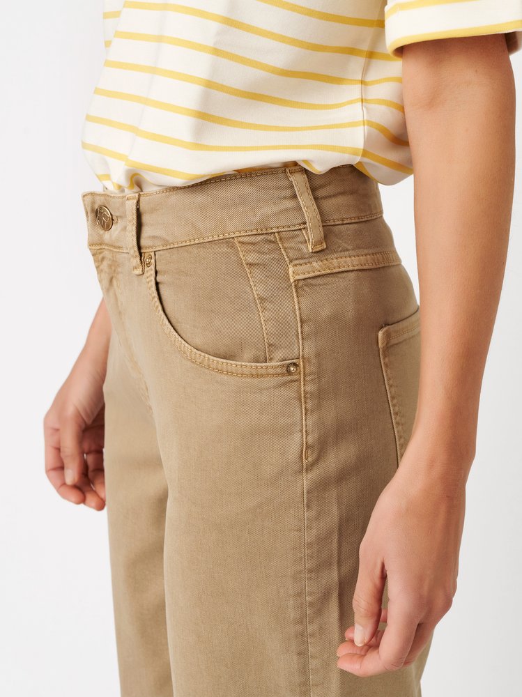 Damenjeans Liv Barrel in light brown, Barrel-Fit Jeans, Detailansicht