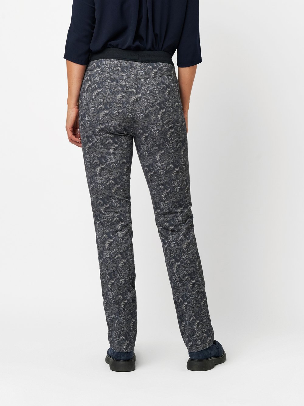 Trousers My Darling grey/blue rear view Trousers My Darling grey/blue rear view