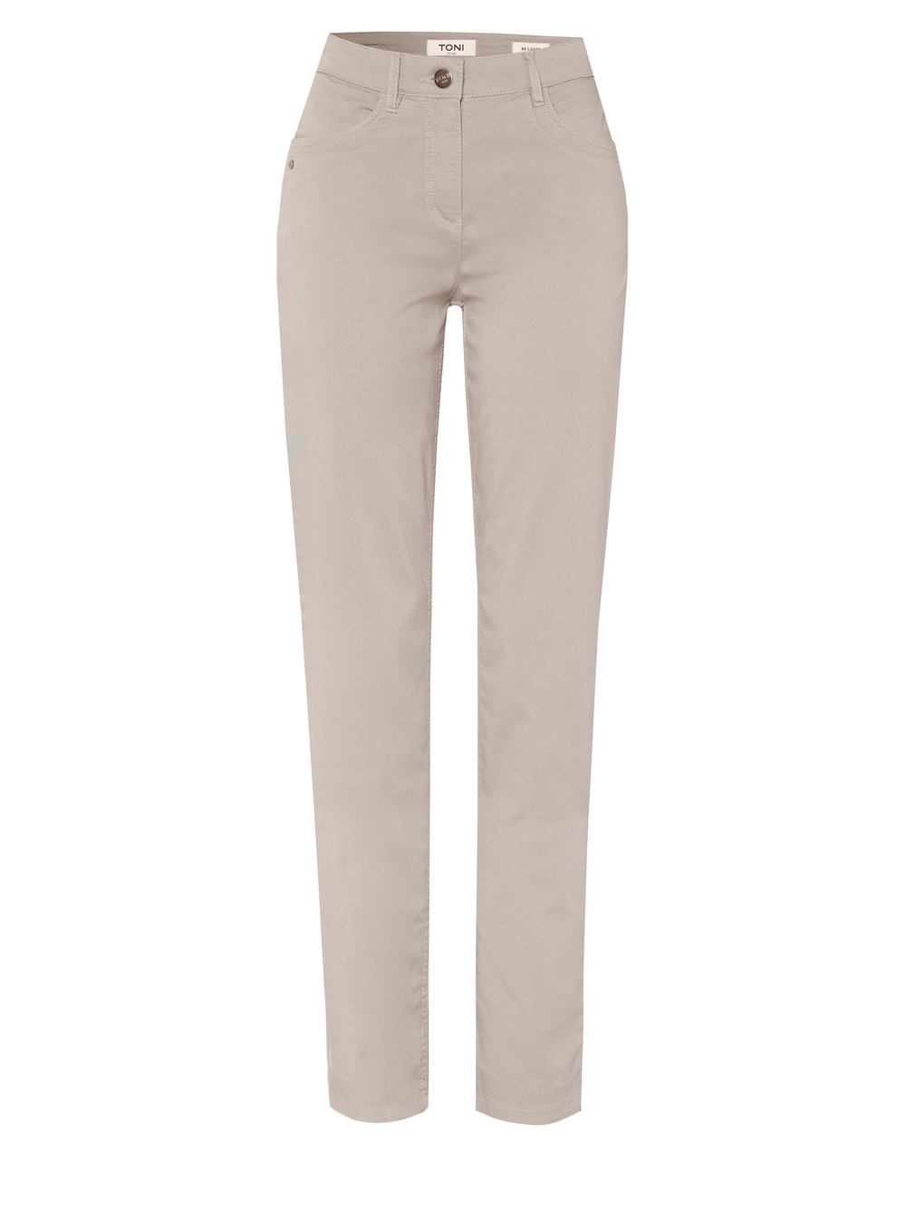 Damenhose Be Loved in stone, High Waist Hose aus softer Baumwolle, freigestellte Produktansicht
