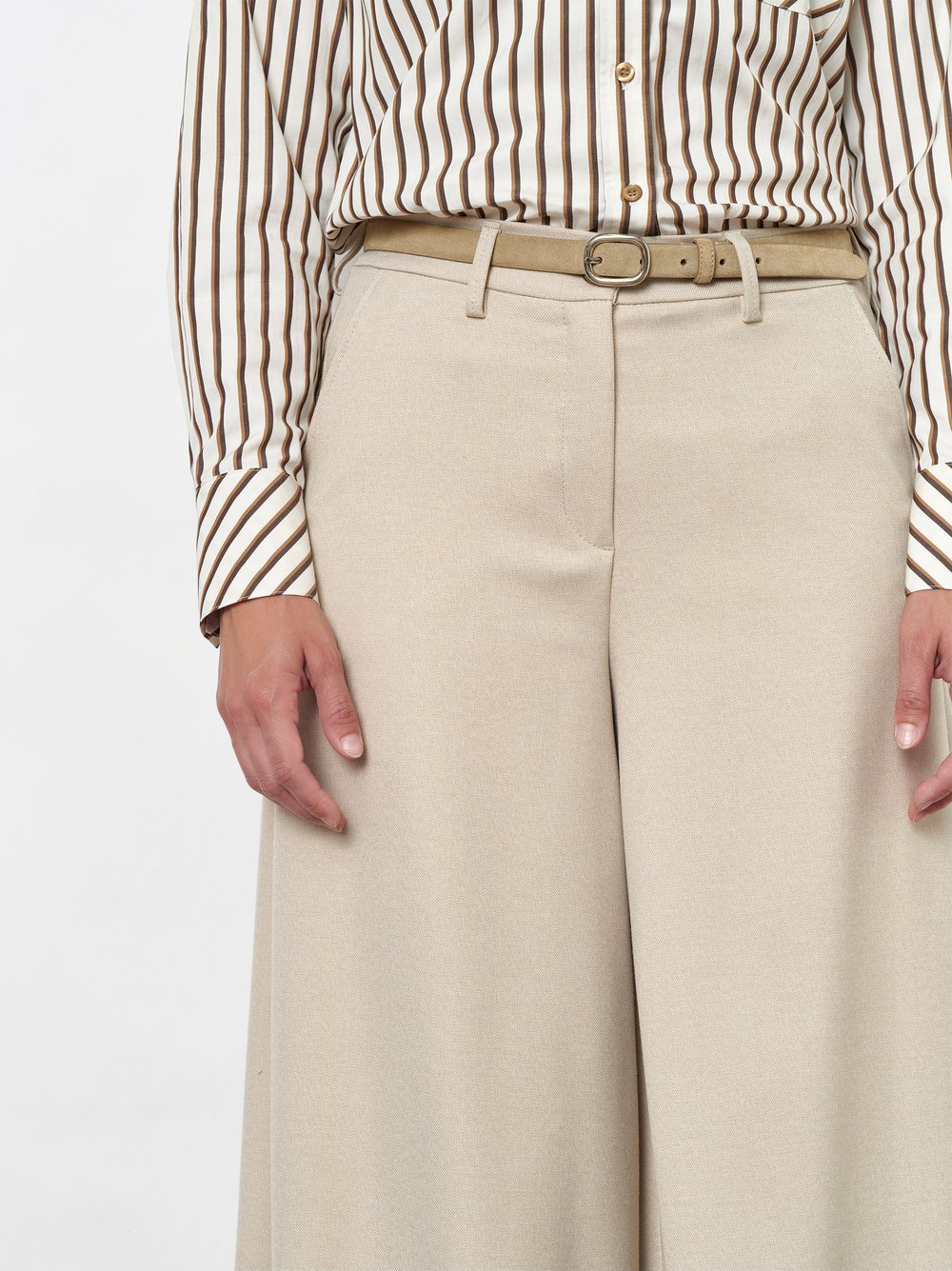 Culotte aus fließendem Gabardine | Style »Culotte« Creme