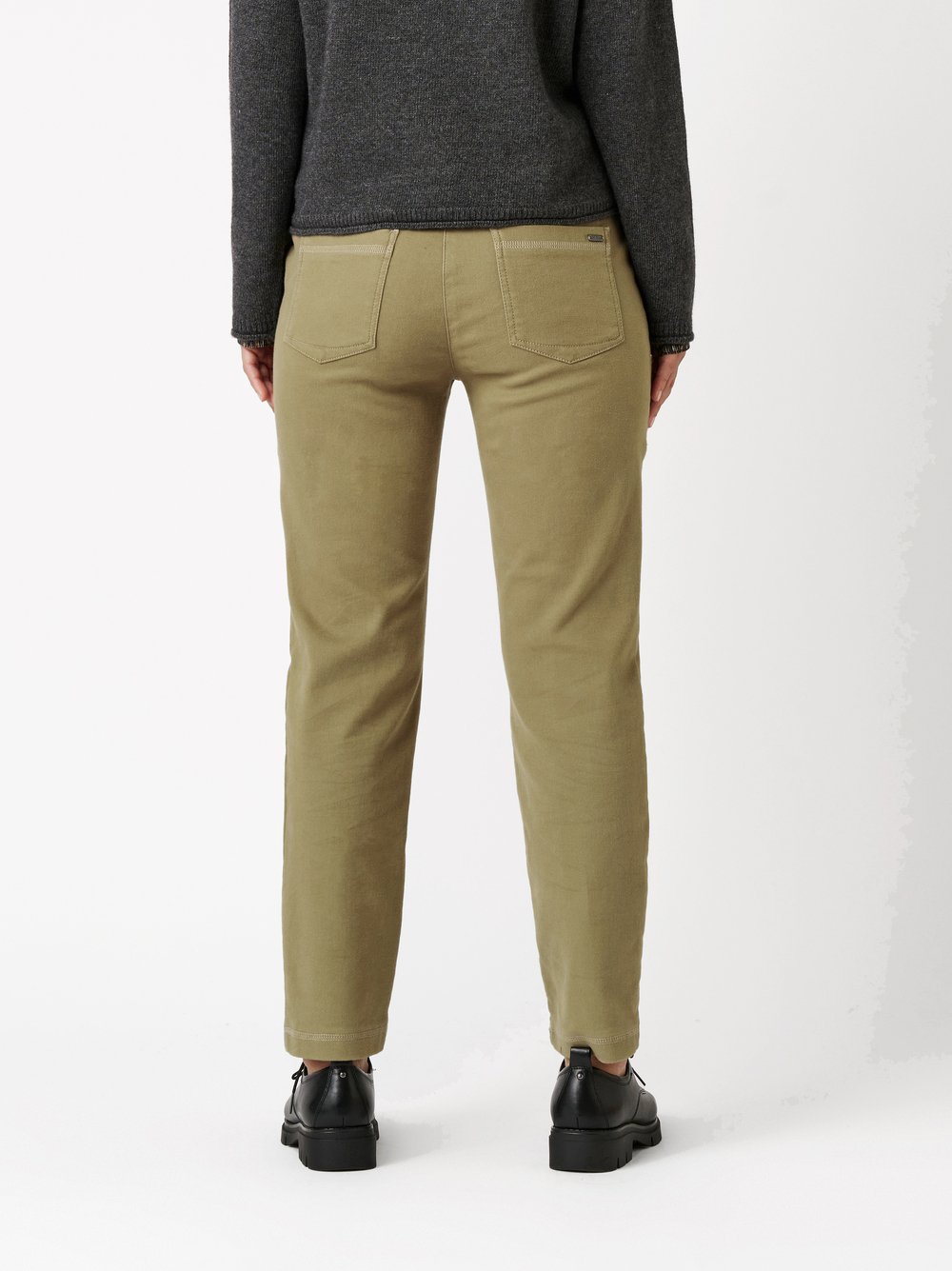 Trousers Sue khaki rear view Trousers Sue khaki rear view