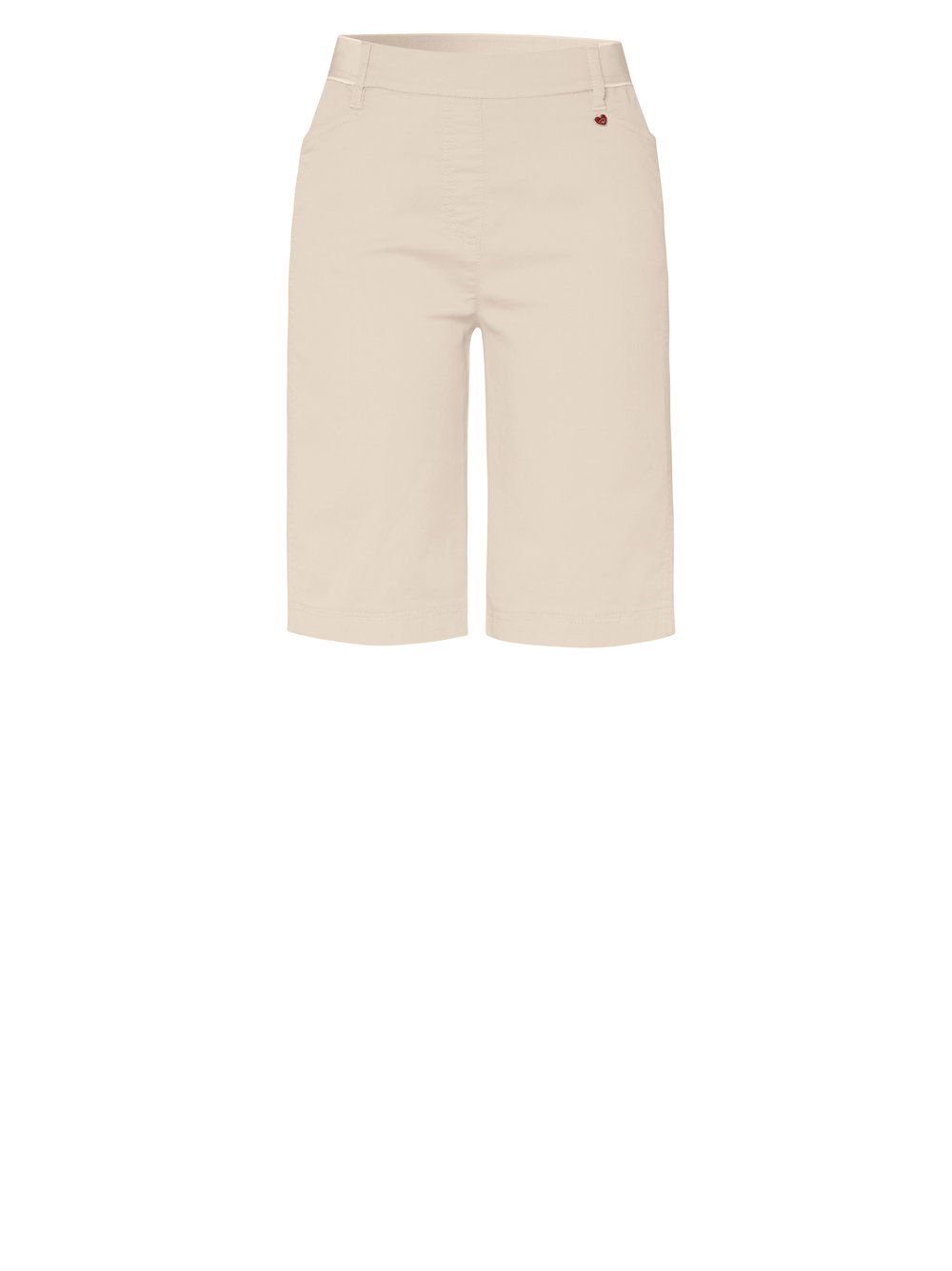 Damenshorts Alice Bermuda in light beige, Bermuda mit sportivem Gummibund, freigestellte Produktansicht