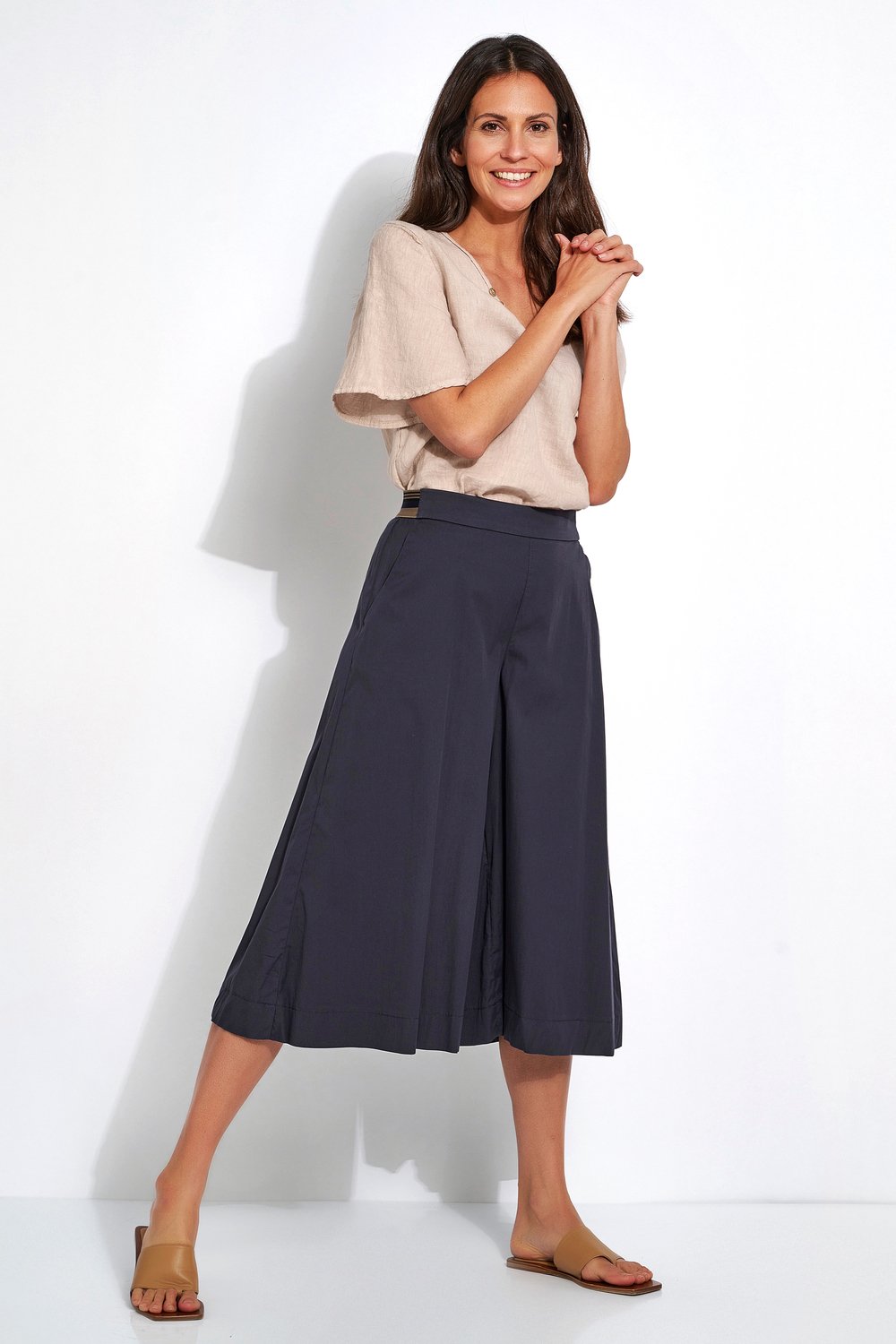 Light culottes | Style »Culotte Skirt« dark blue