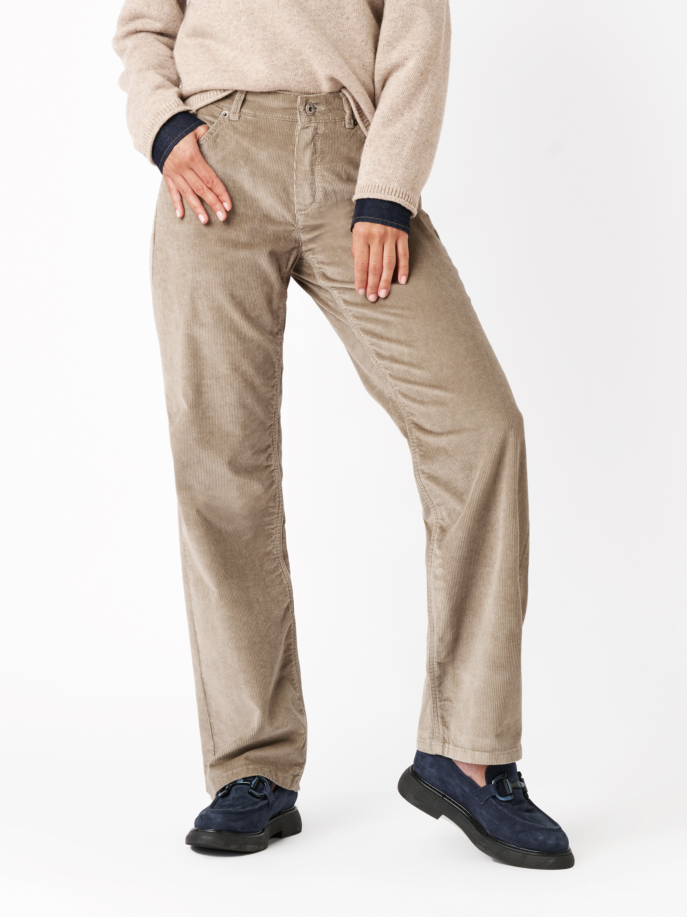 Trousers Liv taupe front view