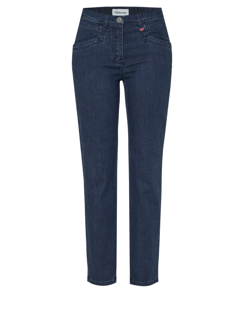 Damenjeans Meine beste Freundin 7/8 in dark blue, 7/8-Jeans mit designstarker Taschenloesung, freigestellte Produktansicht