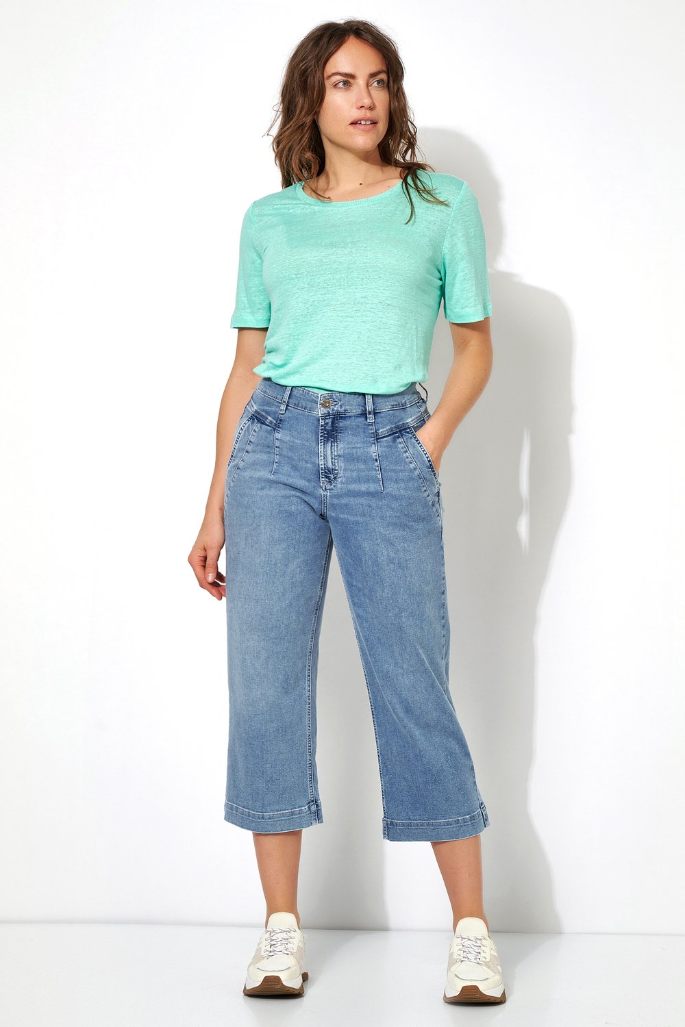Lässige Jeans mit Waschung | Style »Liv« light blue bleached