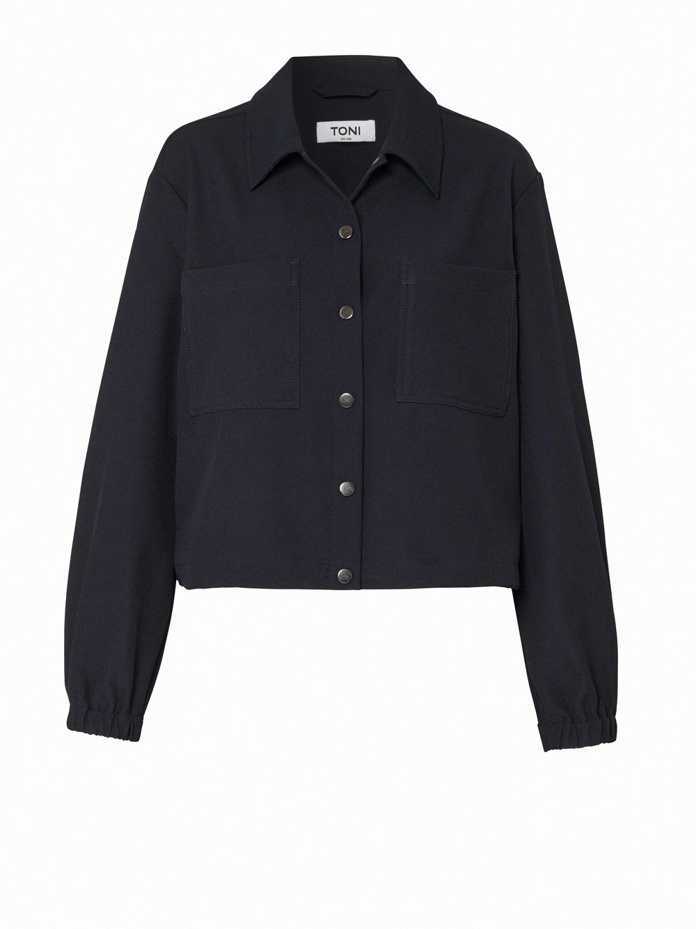 Cropped Jacket with Patch Pockets | Style »Jara« Navy