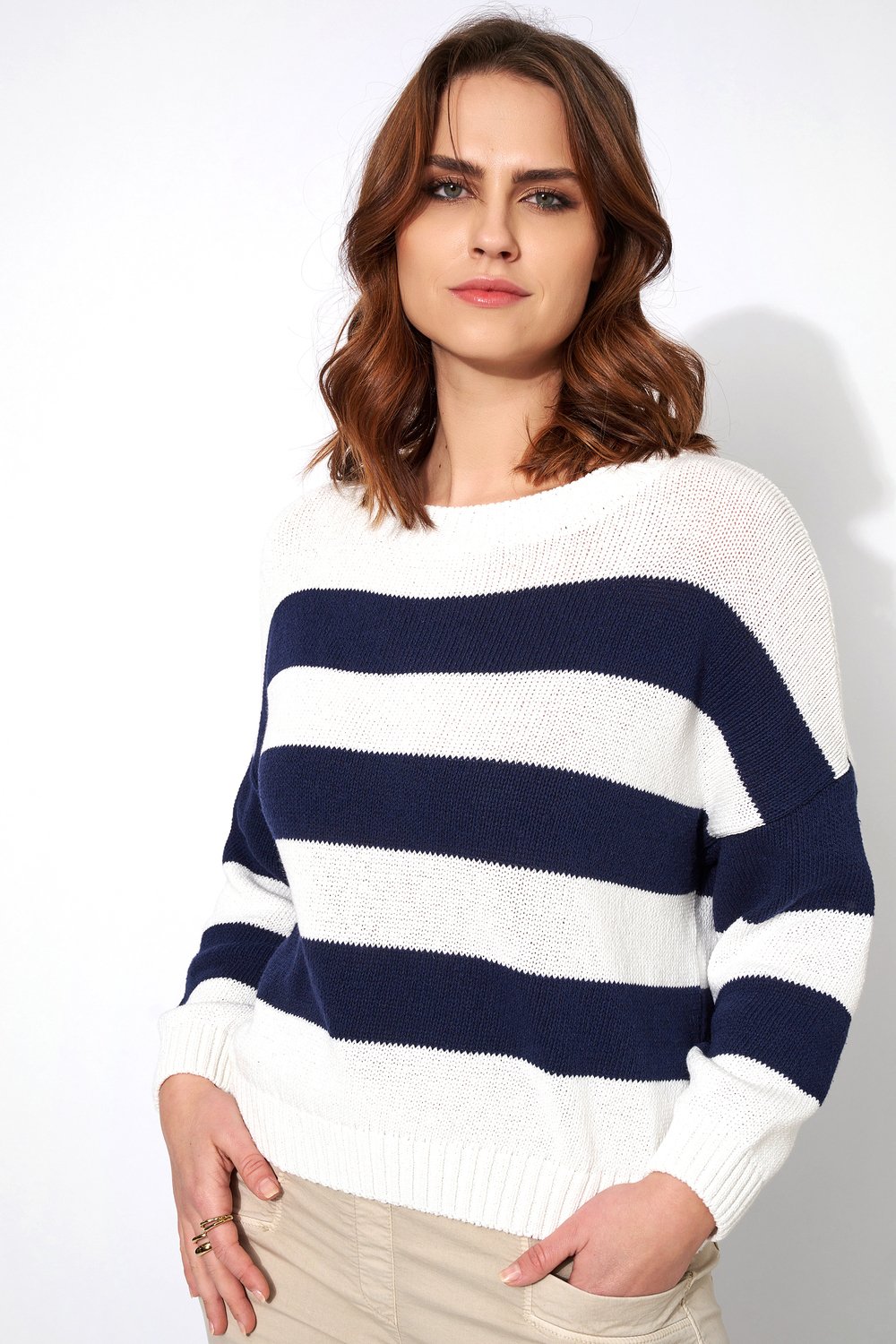 Sommerpulli mit Streifen | Style »Gina« dark blue