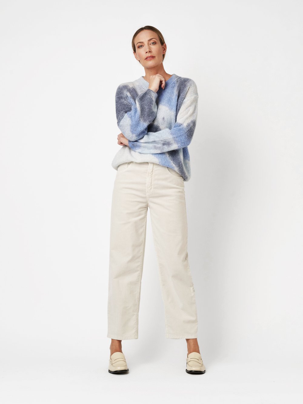 Hose Liv offwhite Outfitansicht