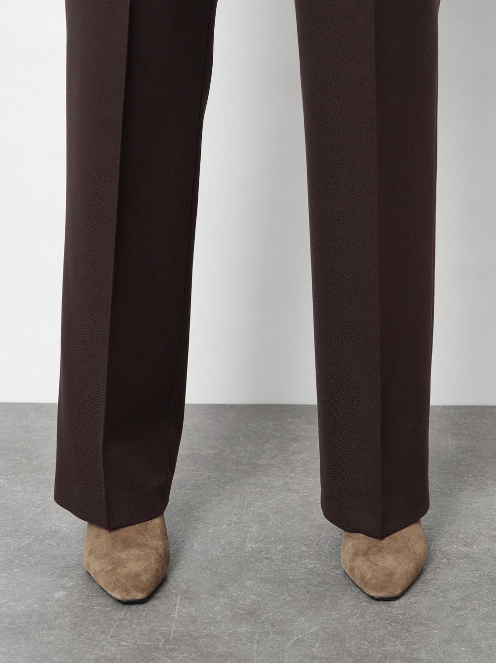 Wide-Leg Hose aus fließendem Gabardine | Style »Jenny Wide« Dunkelbraun