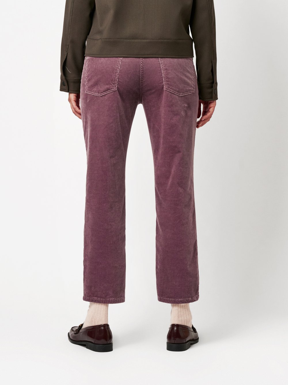 Trousers Ella mauve rear view