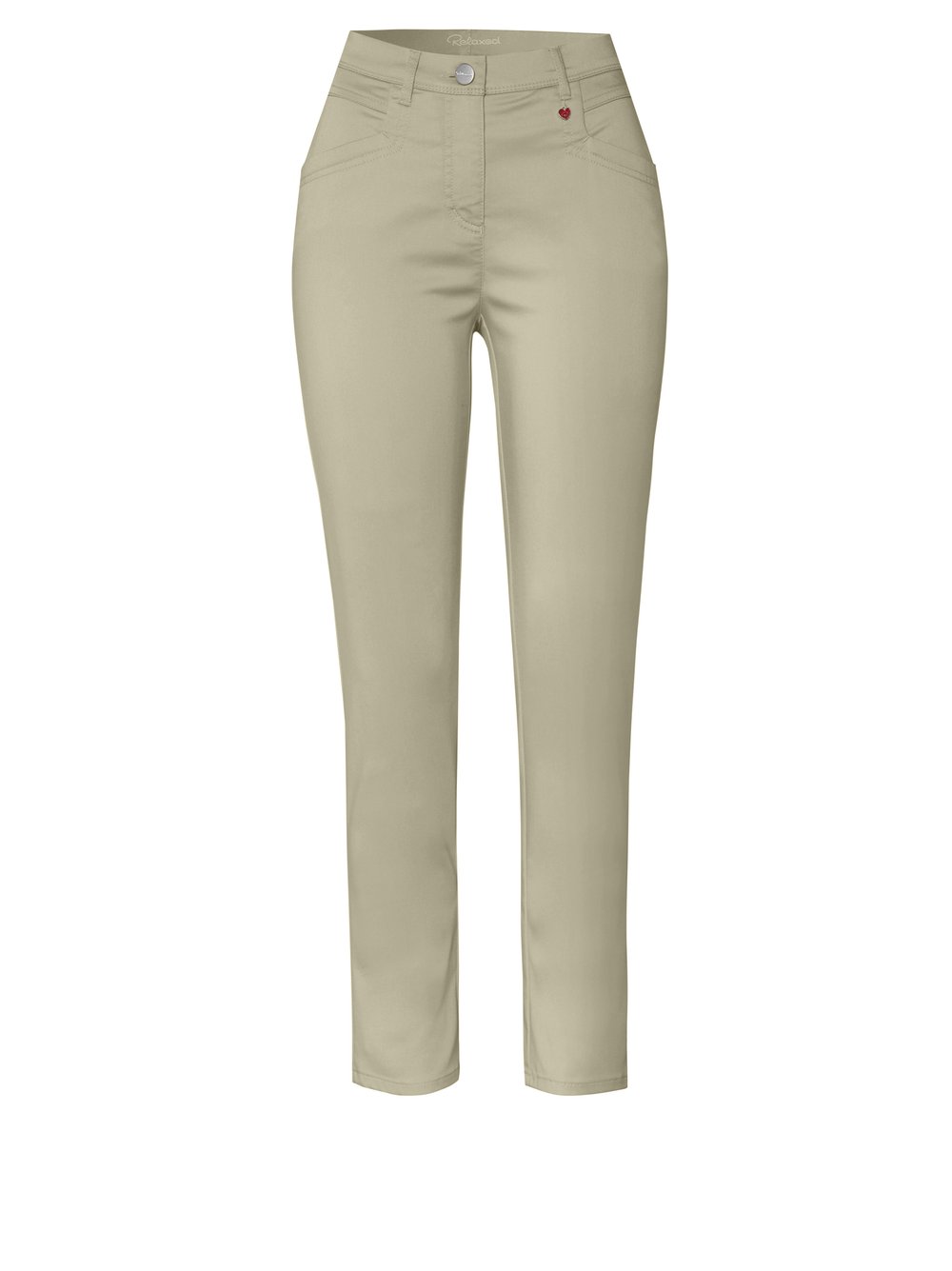 Damenhose Meine beste Freundin 7/8 in khaki, Sommerliche 7/8-Hose, freigestellte Produktansicht