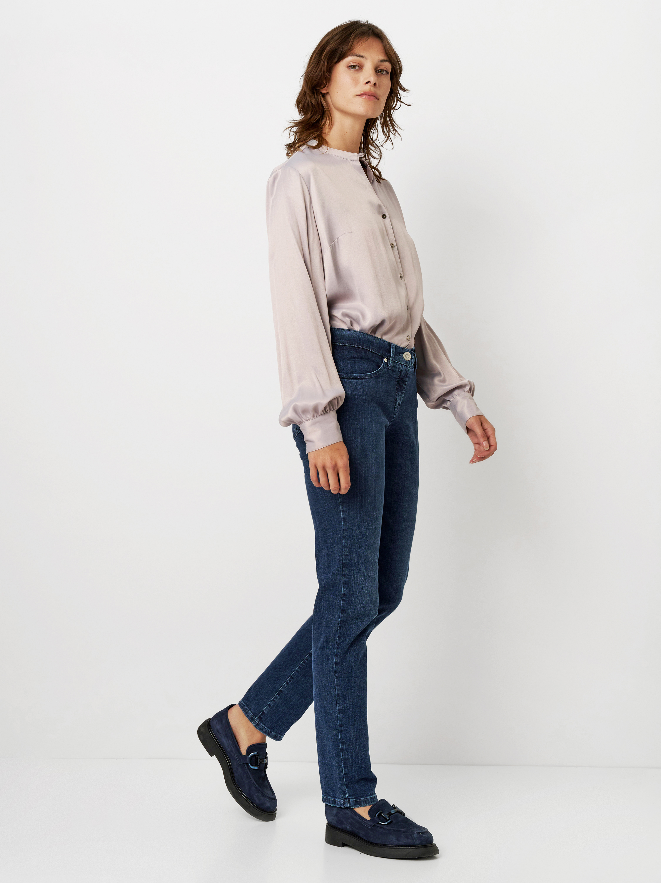 Dunkle Basic-Shapingjeans | Style »Perfect Shape« mid blue used