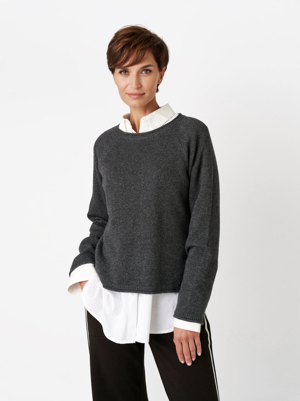 Pullover Gaia grey Vorderansicht