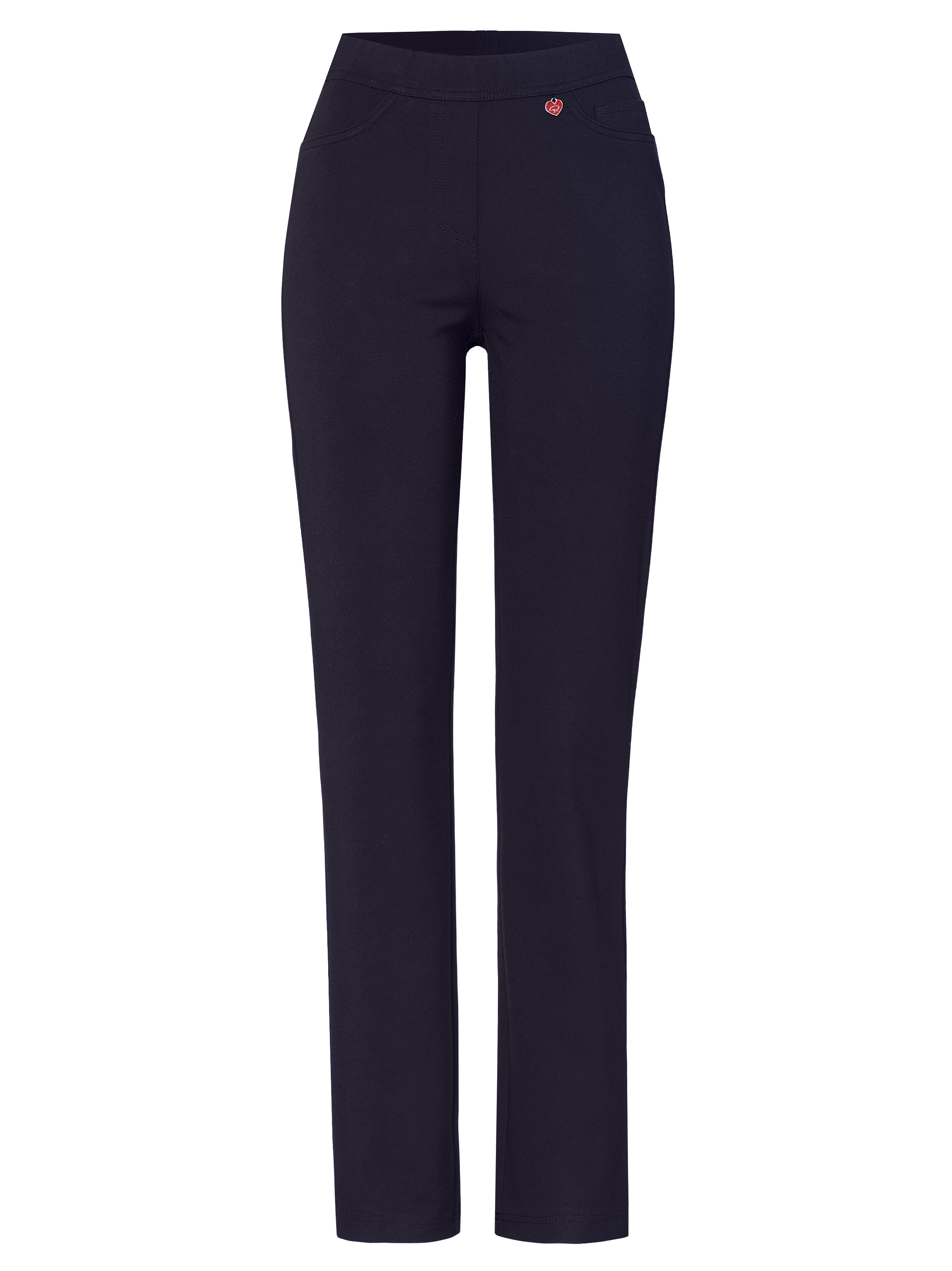 Damenhose Alice Slim in navy, Schlupfhose aus Jersey, freigestellte Produktansicht
