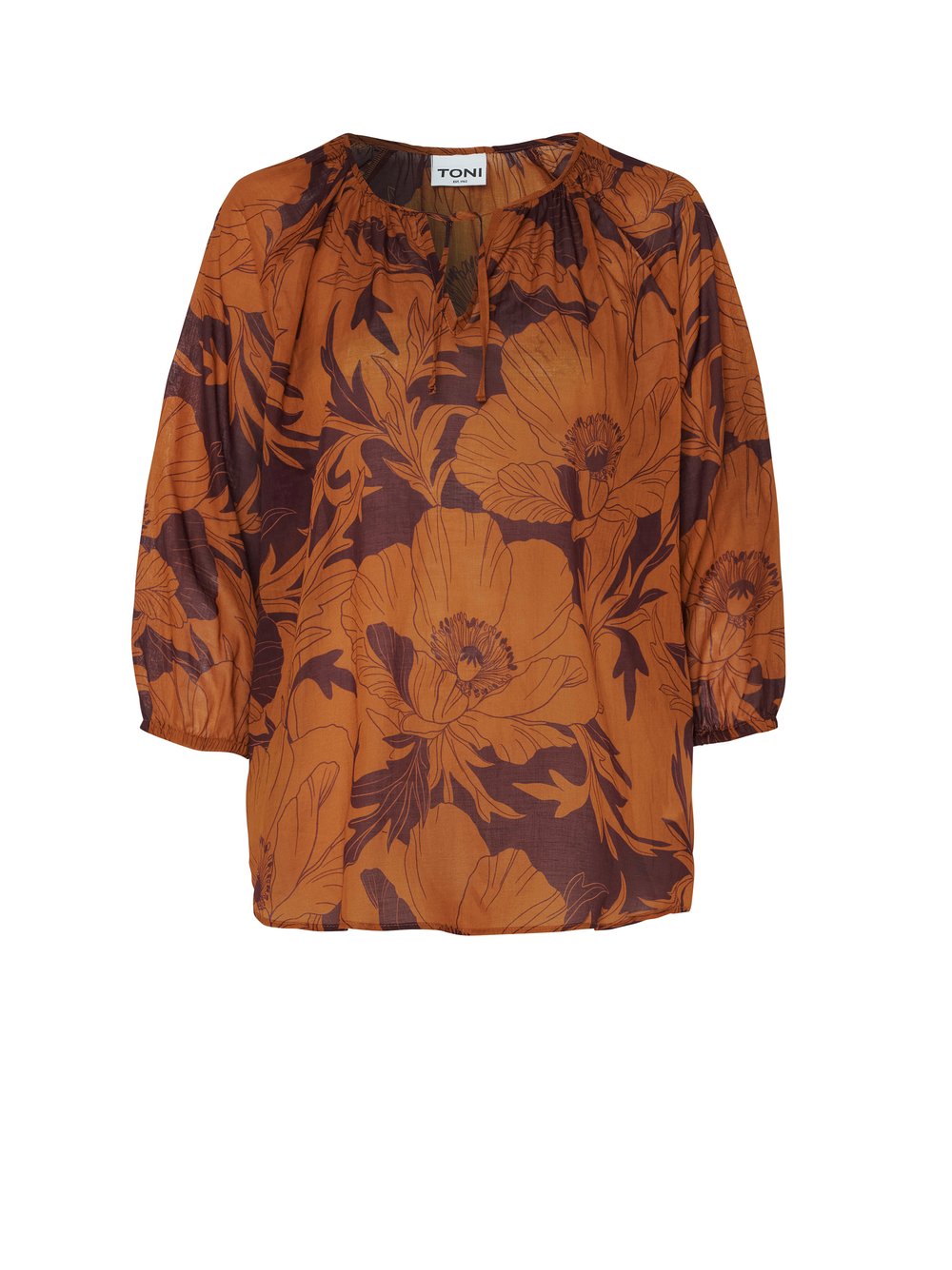 Womens blouse Conni in multicolour, blouse with a bold floral print, product view