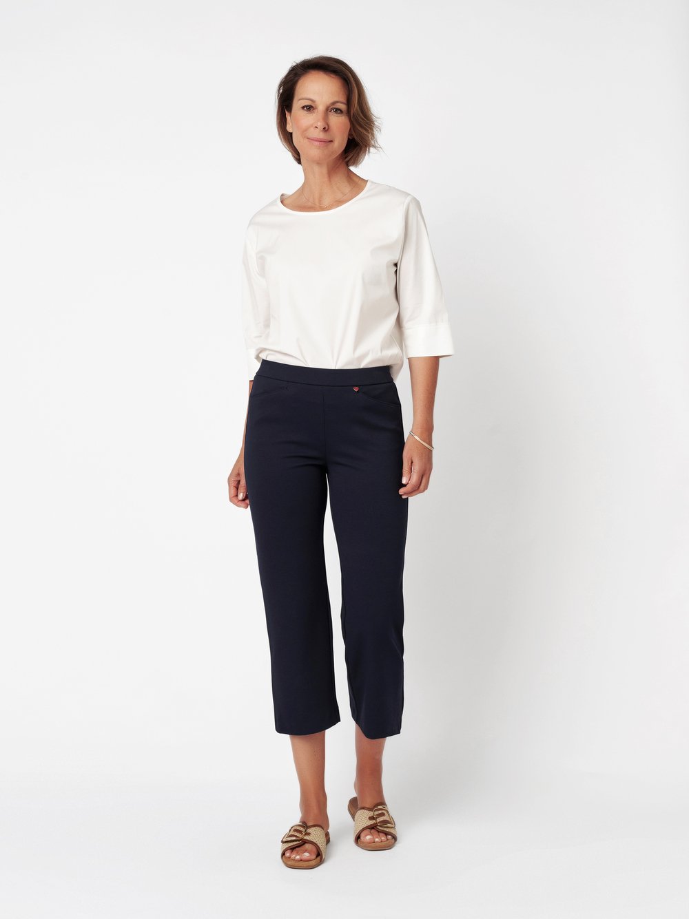 Entspannte 3/4-Hose | Style »Scarlet« navy