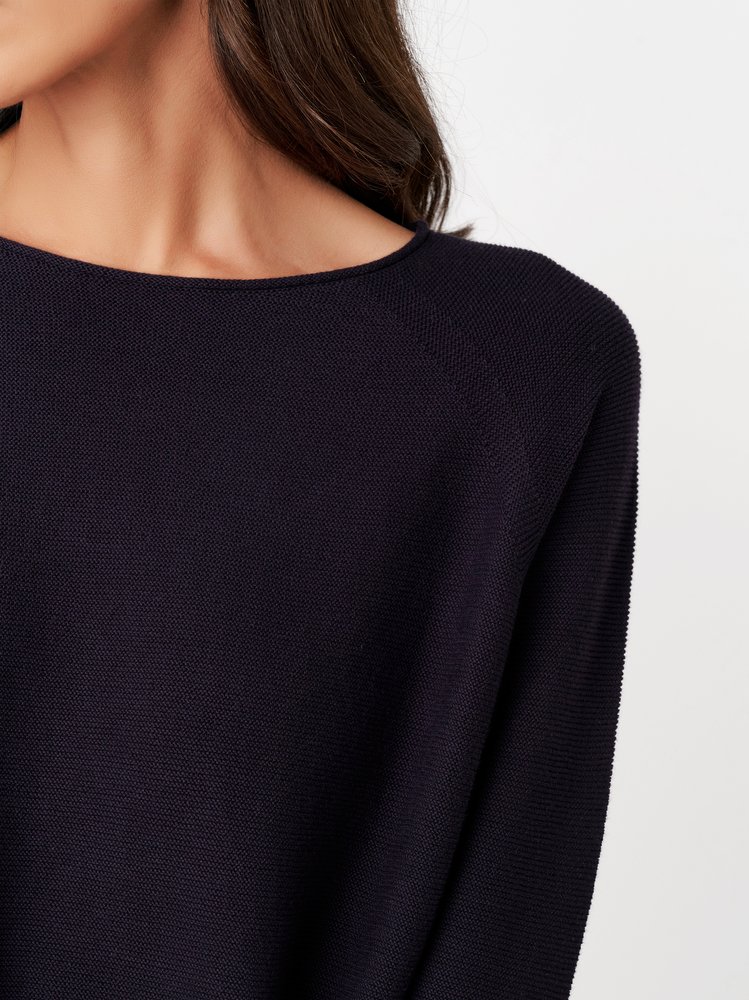 Damenpullover Summer Cosy in dark blue, luftiger Sommerpullover, Detailansicht