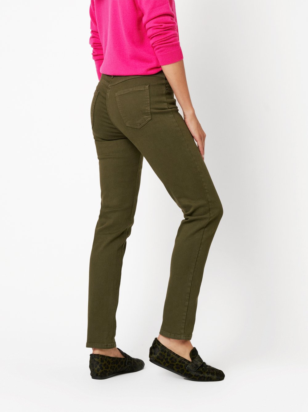 Jeans Perfect Shape olive Rueckansicht