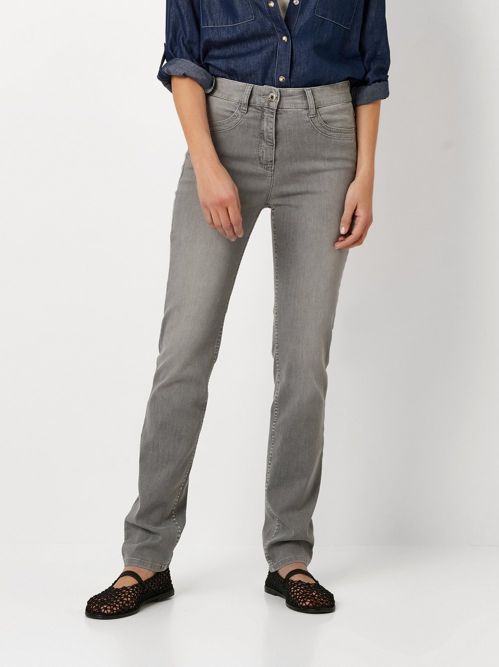 Jeans be loved grey Vorderansicht