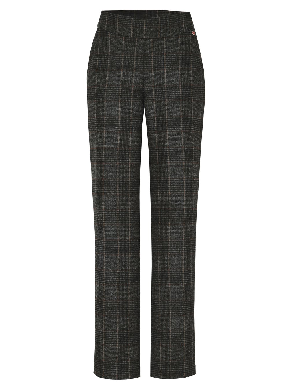 Damenhose Scarlet Wide in Anthrazit, Weite Karohose, freigestellte Produktansicht