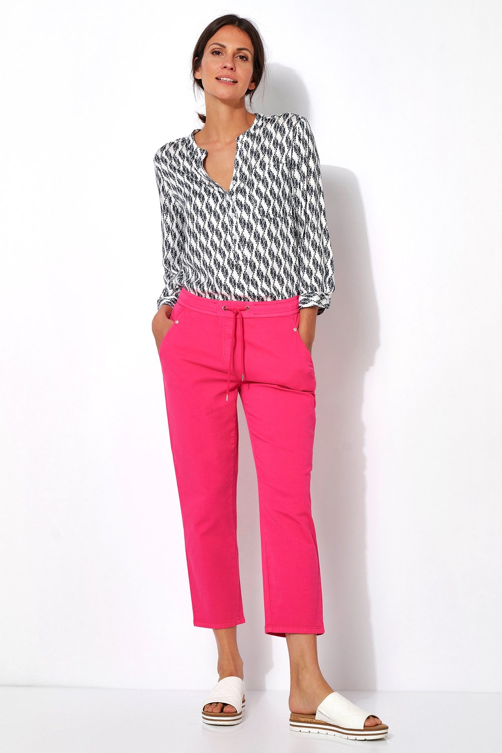 Bequeme 3/4-Jogpants | Style »Sue« pink