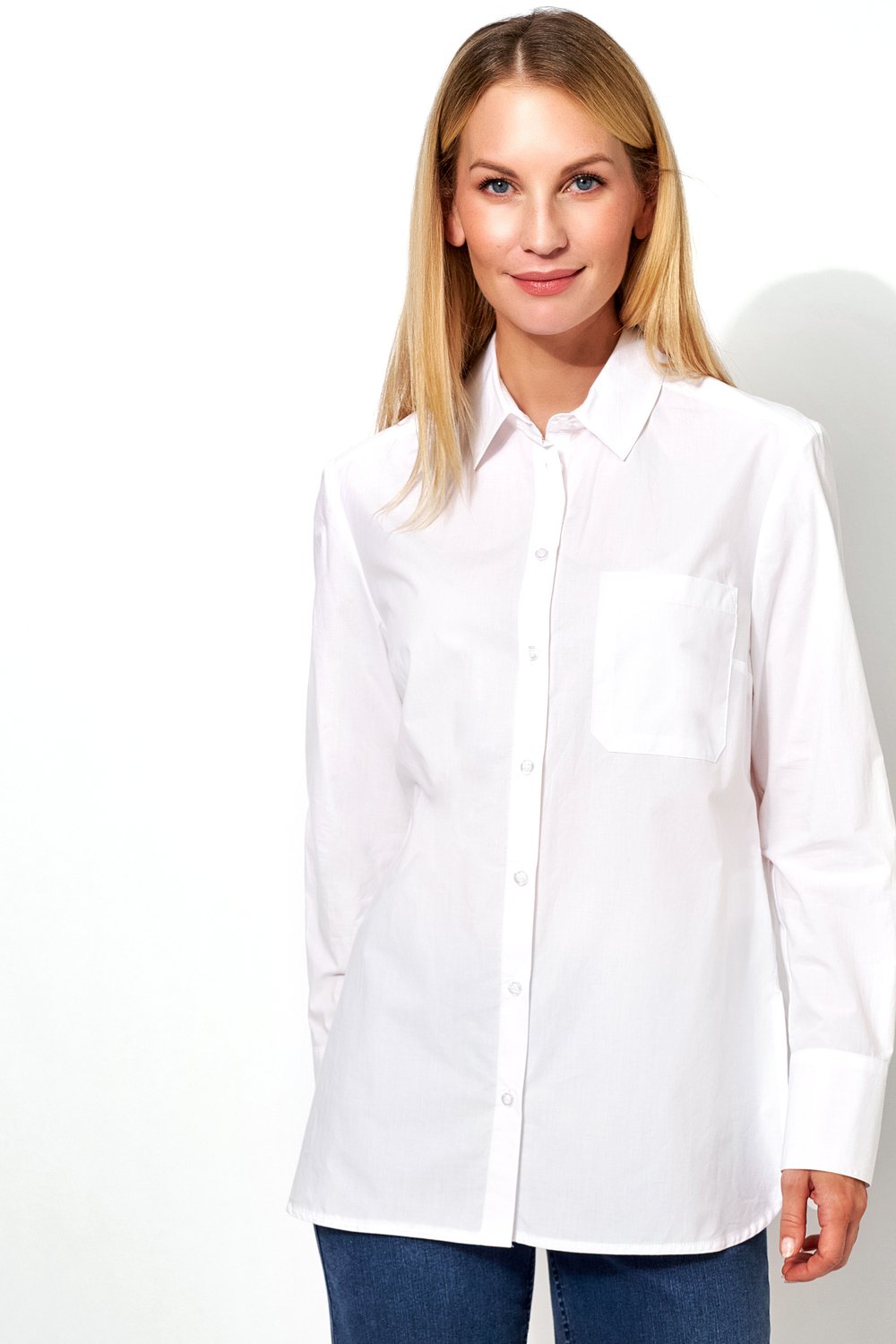 Entspanntes Baumwoll-Hemd | Style »Alma« white