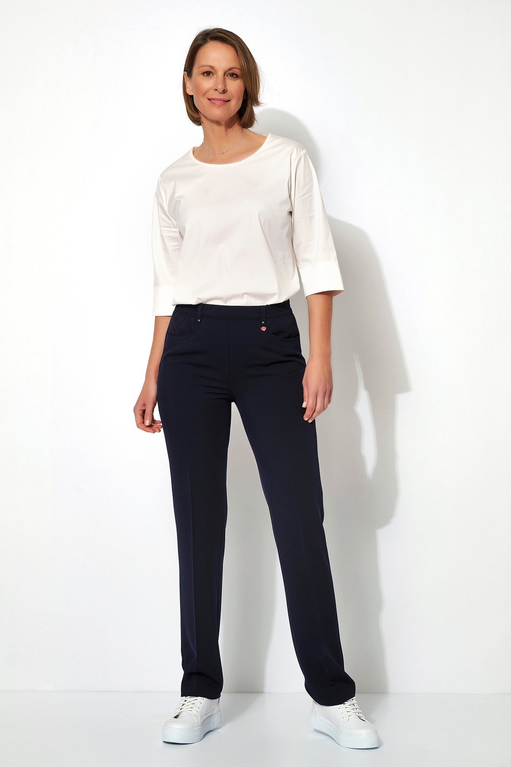 Elegant, wrinkle-free trousers | Style »Scarlet« navy