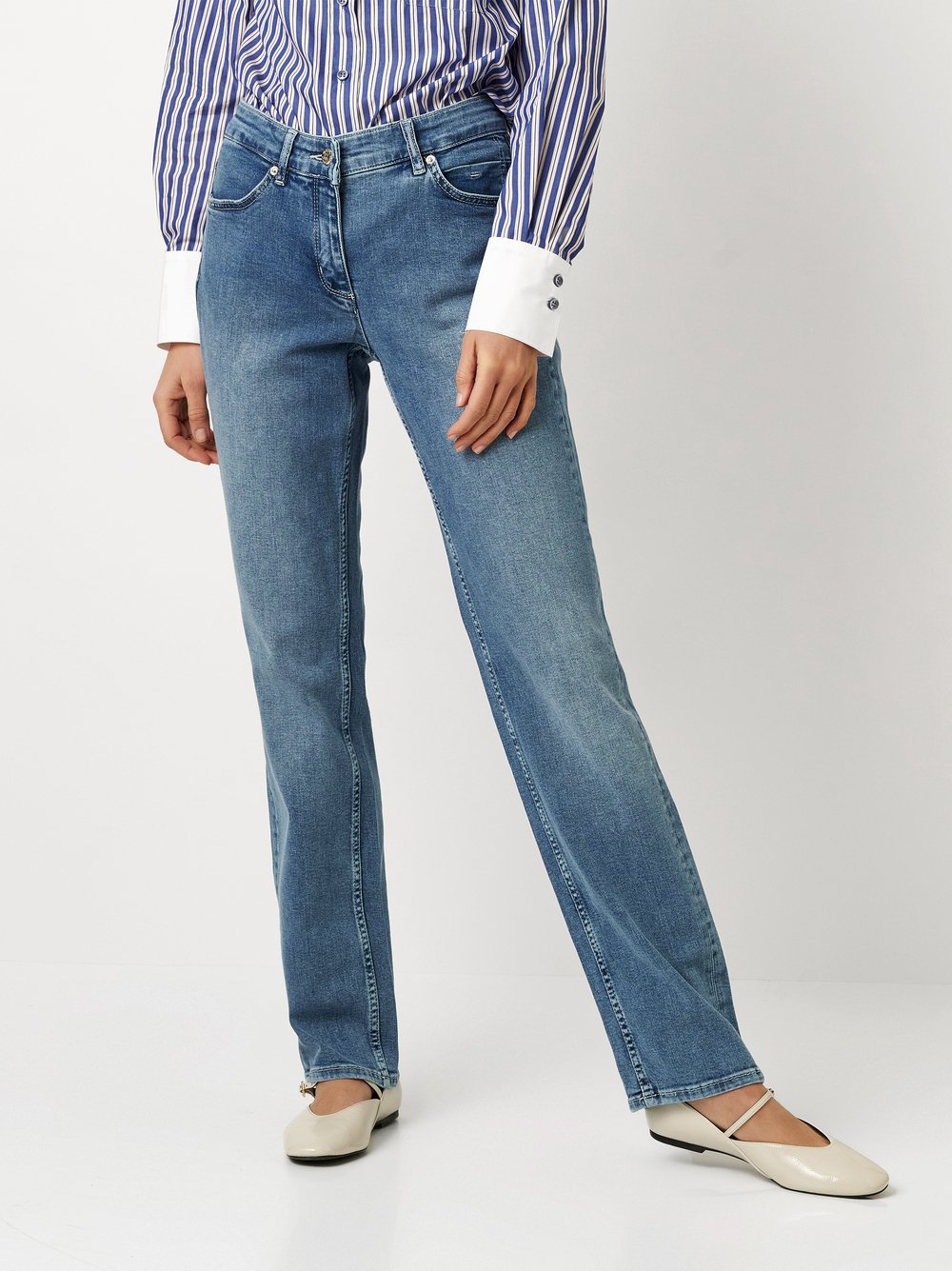 Jeans Honey mid blue Vorderansicht