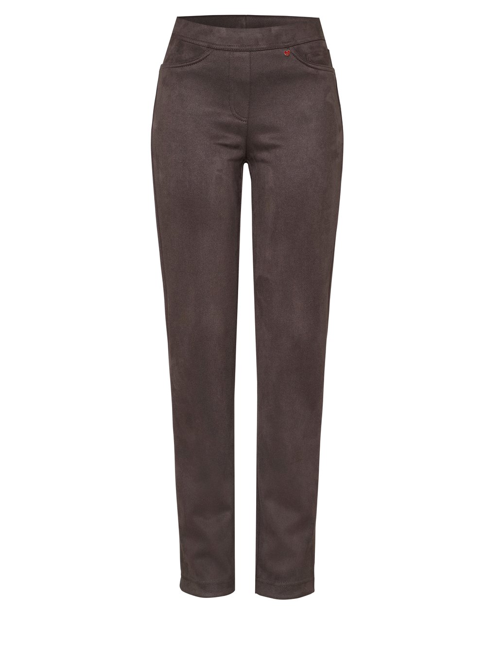 Pull-On Trousers in a Suede Look | Style »Alice« Dunkelbraun