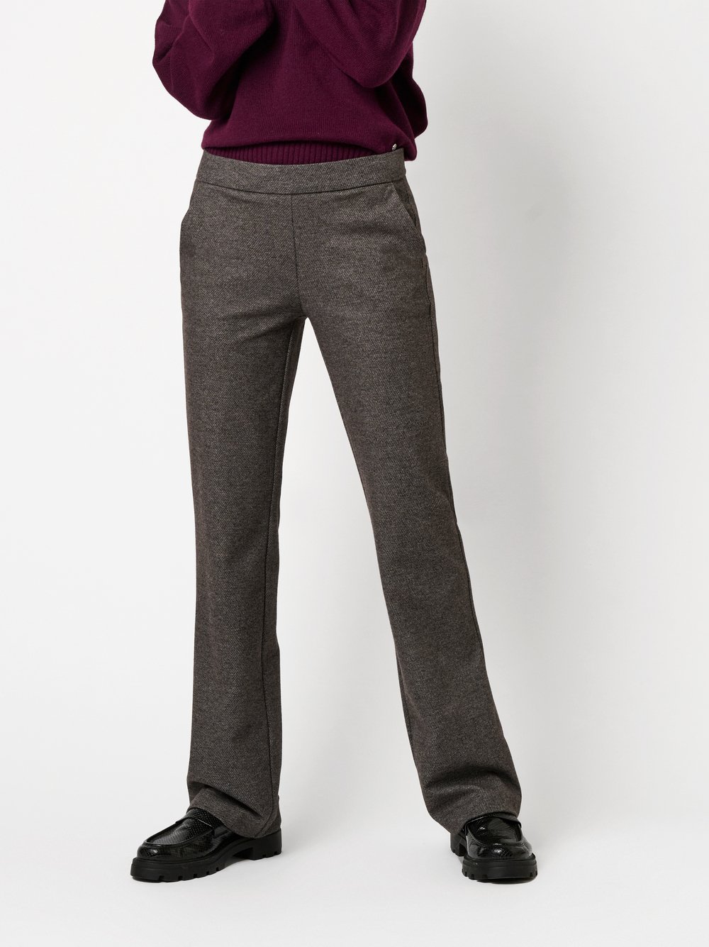 Trousers Jenny grey front view Trousers Jenny grey front view