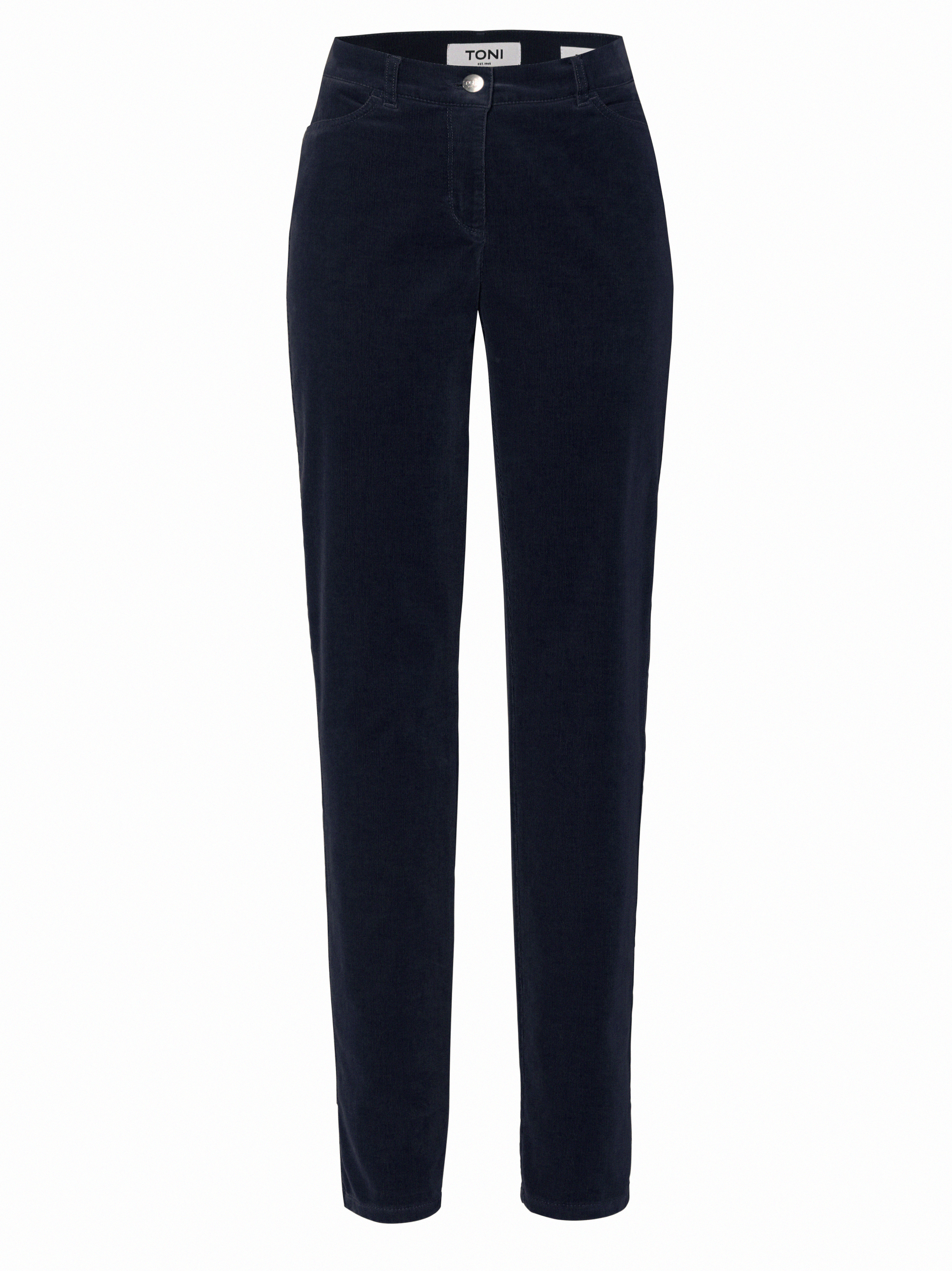 Womens trousers Be Loved in Dark Blue, high-waist corduroy trousers, product view